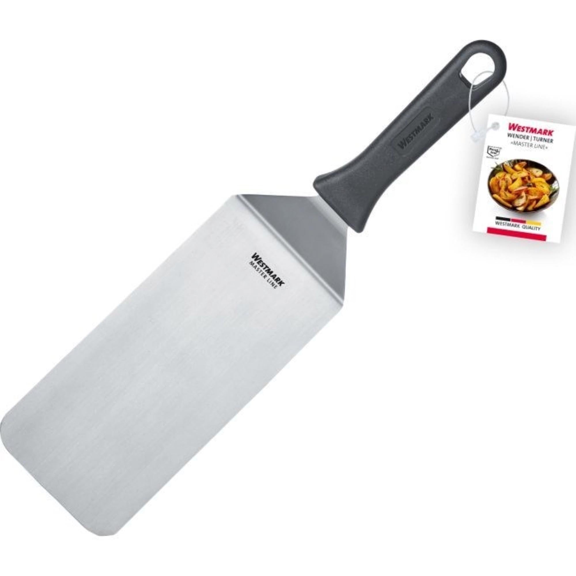 Flexibler Küchenwender von Westmark, Master Line, 20x9,5cm, gewinkelt, ideal für präzises Wenden und Kochen.