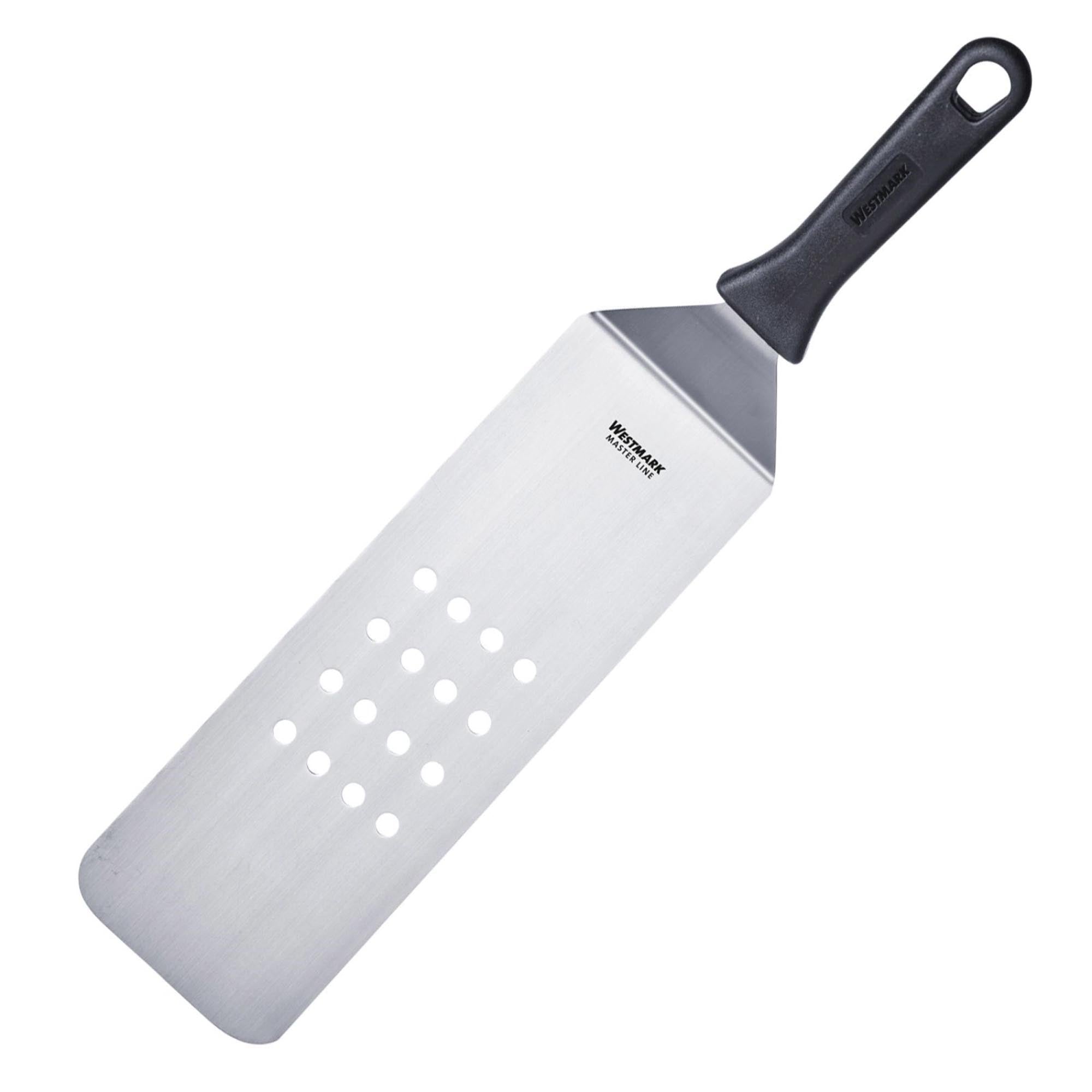 Der Wender Master Line von Westmark (27,5x9,5cm) ist flexibel, ergonomisch und ideal zum Wenden von Pfannengerichten und Omelettes. Spülmaschinenfest!