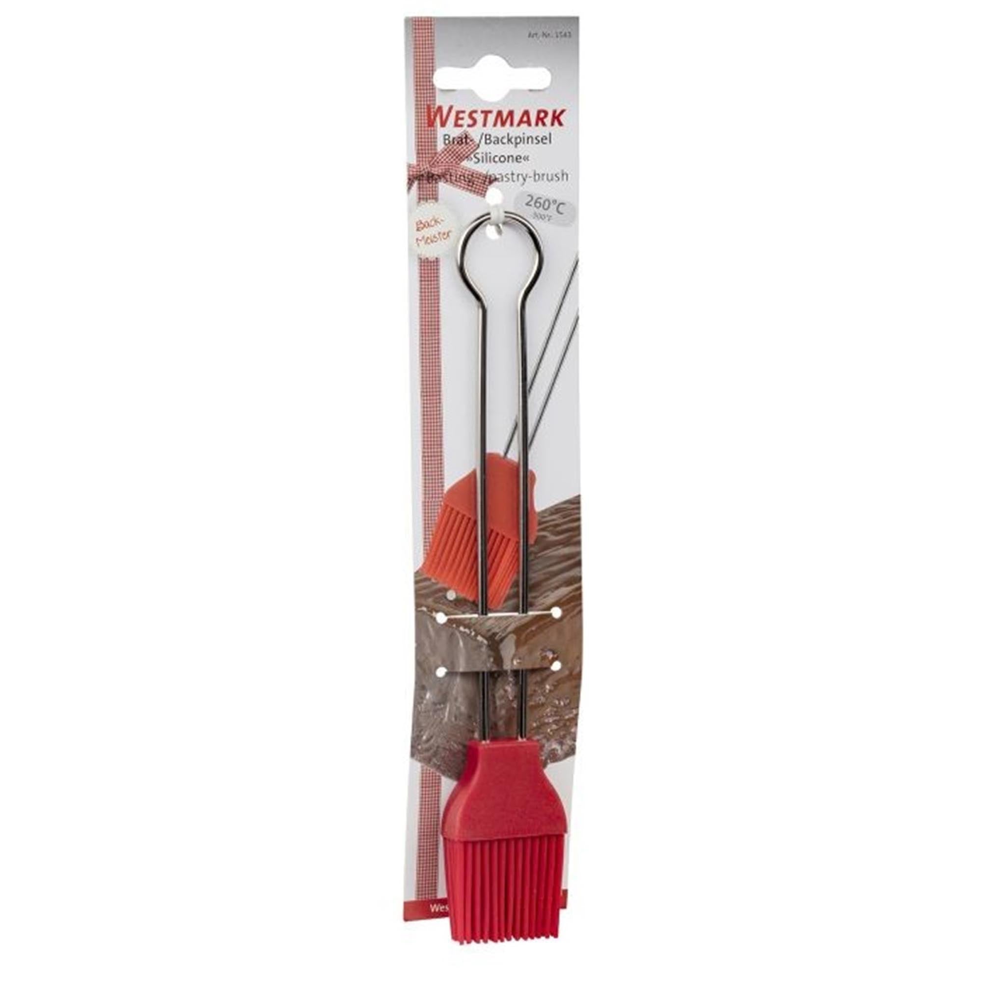 Praktischer Silikonpinsel von Westmark, ideal zum Braten und Backen, 20 cm lang, hitzebeständig und leicht zu reinigen.