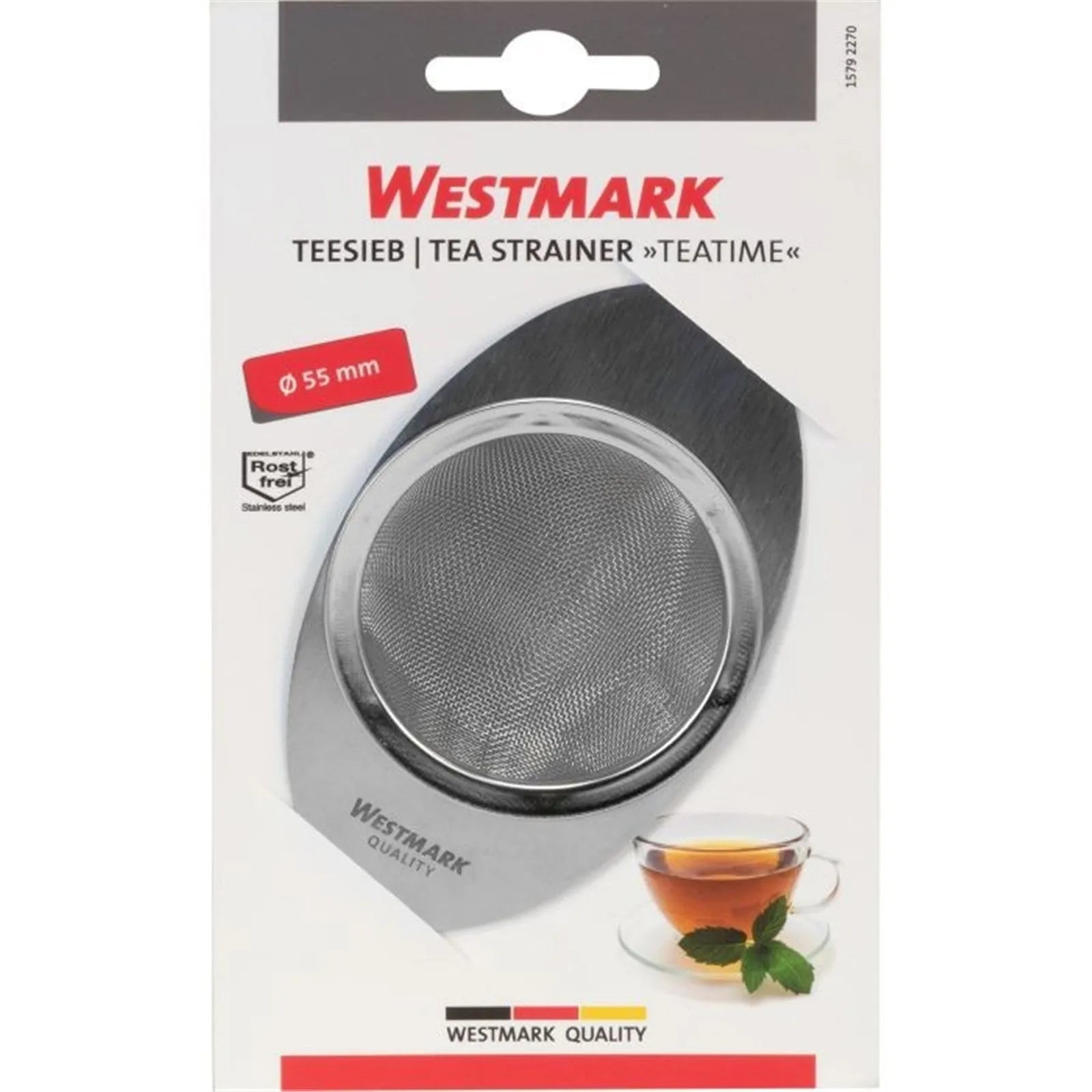 Hochwertiges Teesieb von Westmark, ideal für losen Tee, 55 mm.