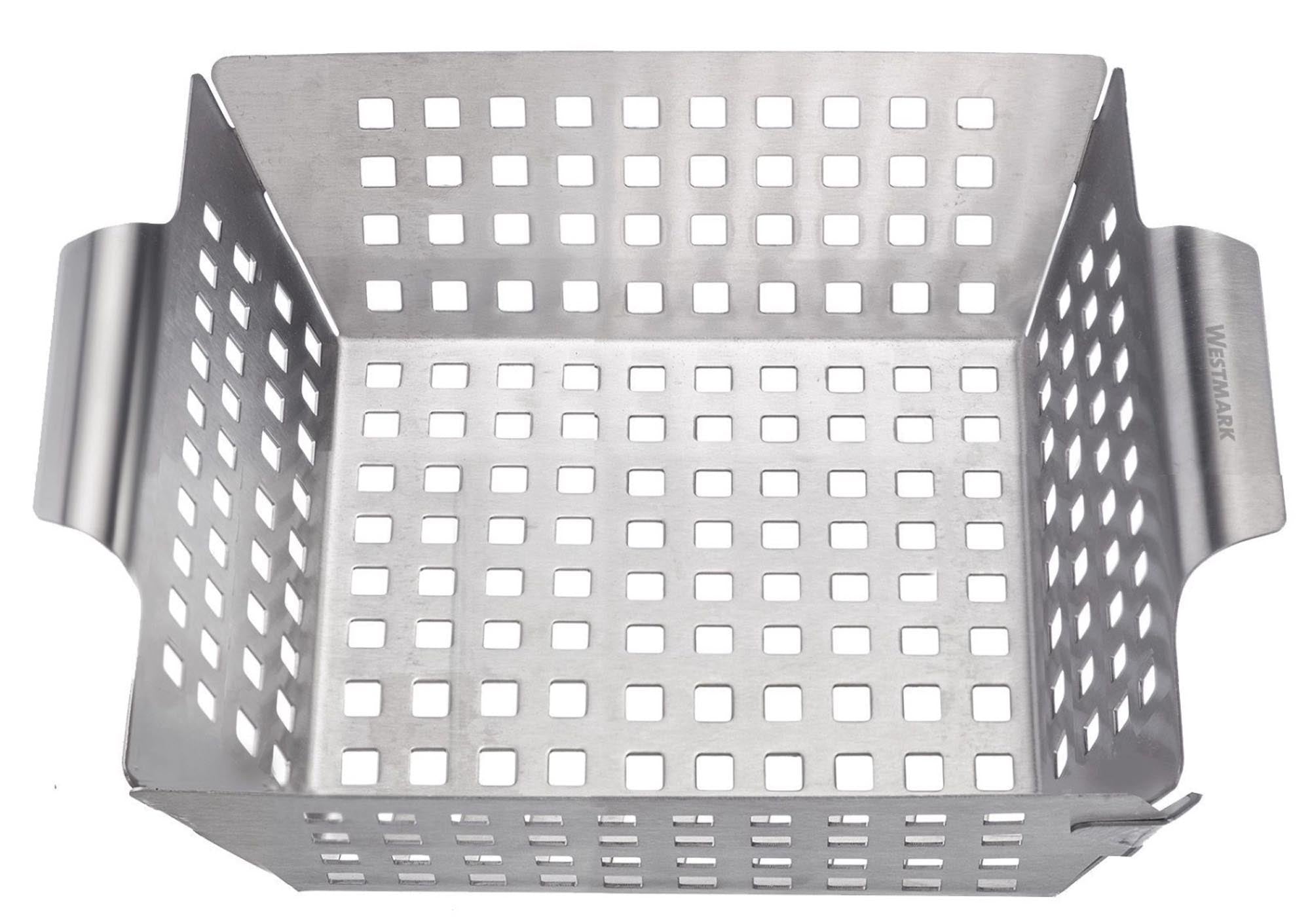 Grillkorb, Edelstahl in Silber präsentiert im Onlineshop von KAQTU Design AG. Grillzubehör ist von Westmark