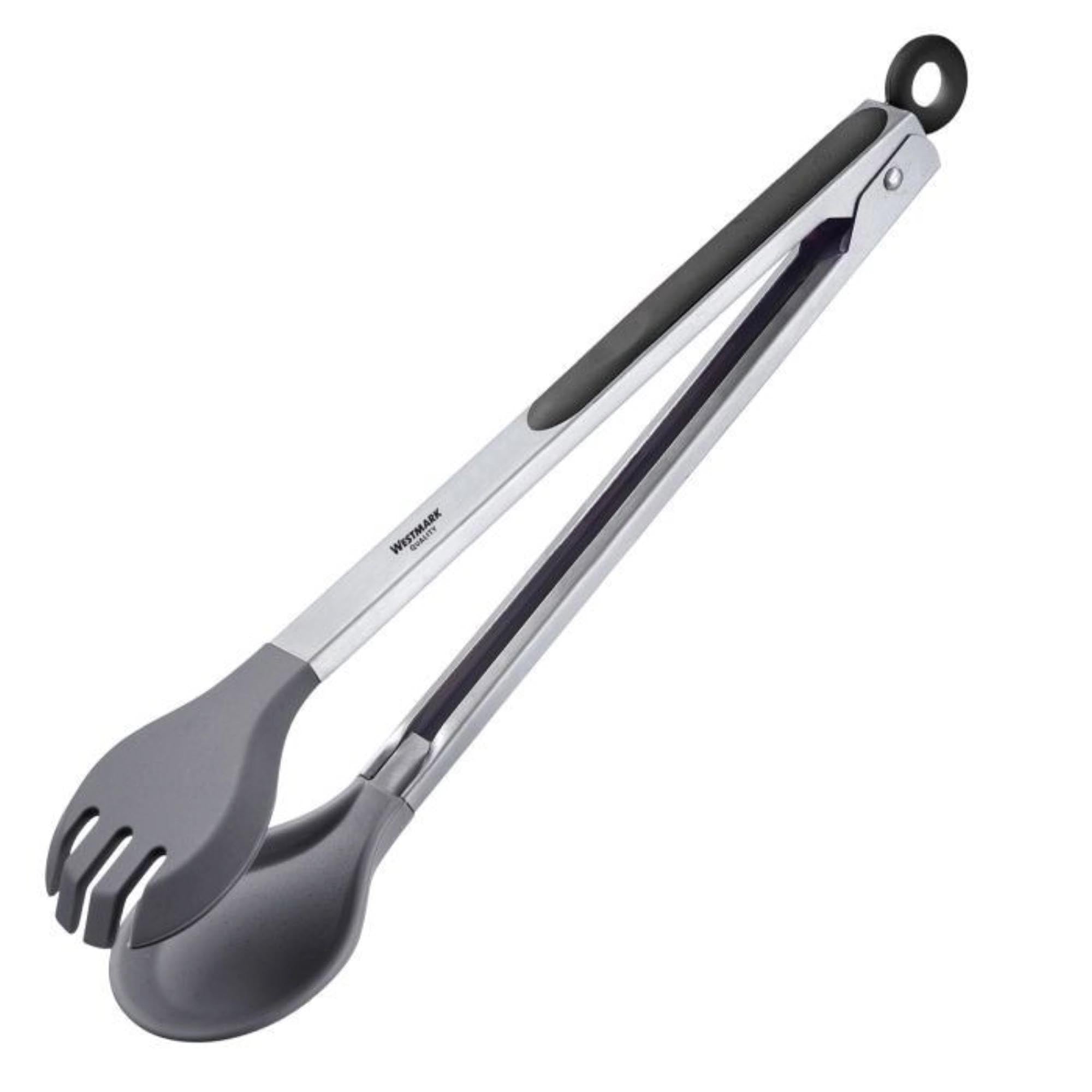Entdecken Sie die Buffetzange Round Silicone Maxi von Westmark! Ideal zum Servieren von Pasta und Salaten, hitzebeständig bis 240°C, spülmaschinengeeignet und mit ergonomischem Design.