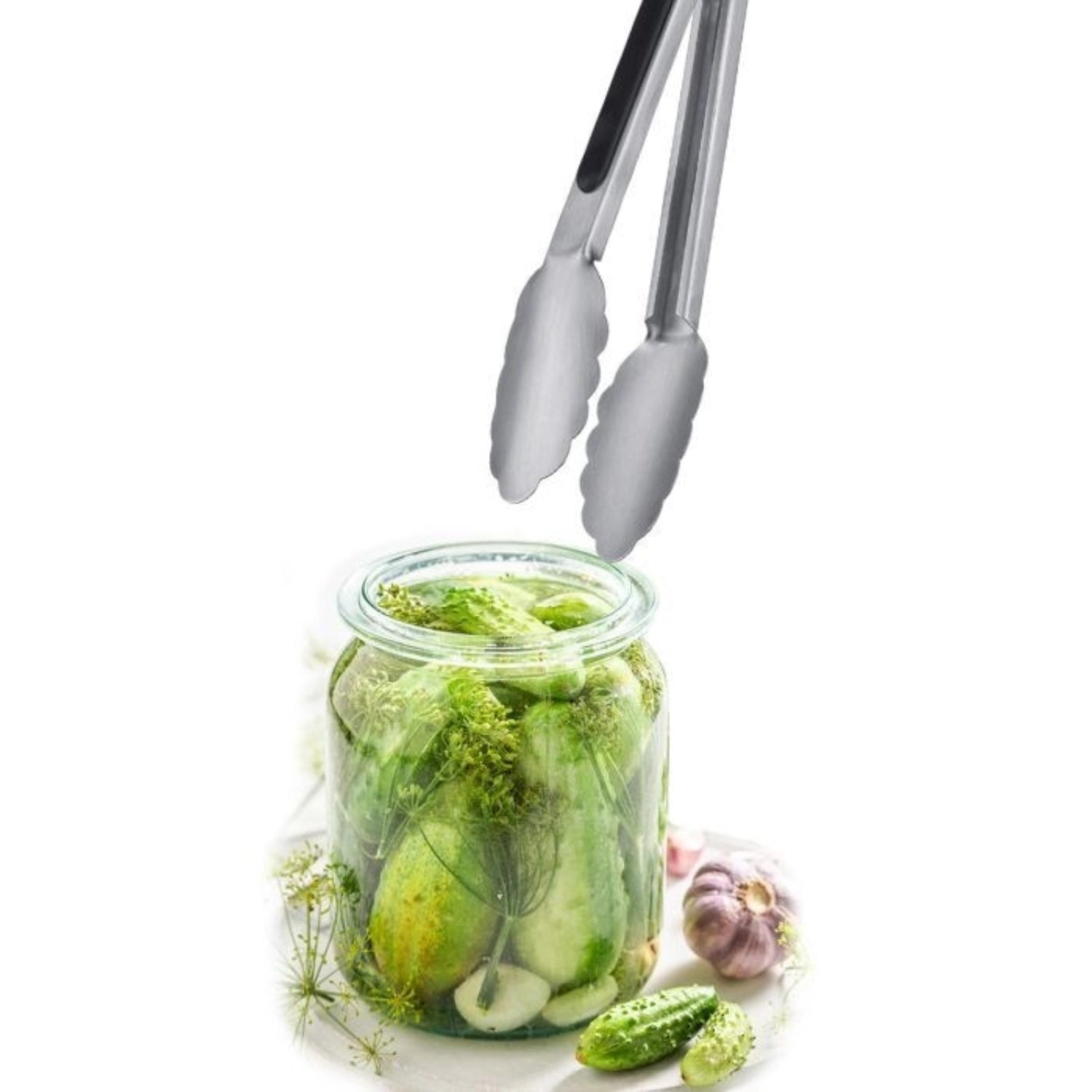 Praktische Grillzange Classic Spezial Mini von Westmark, 20 cm, aus langlebigem Edelstahl, perfekt für präzises Wenden und Servieren am Grill.