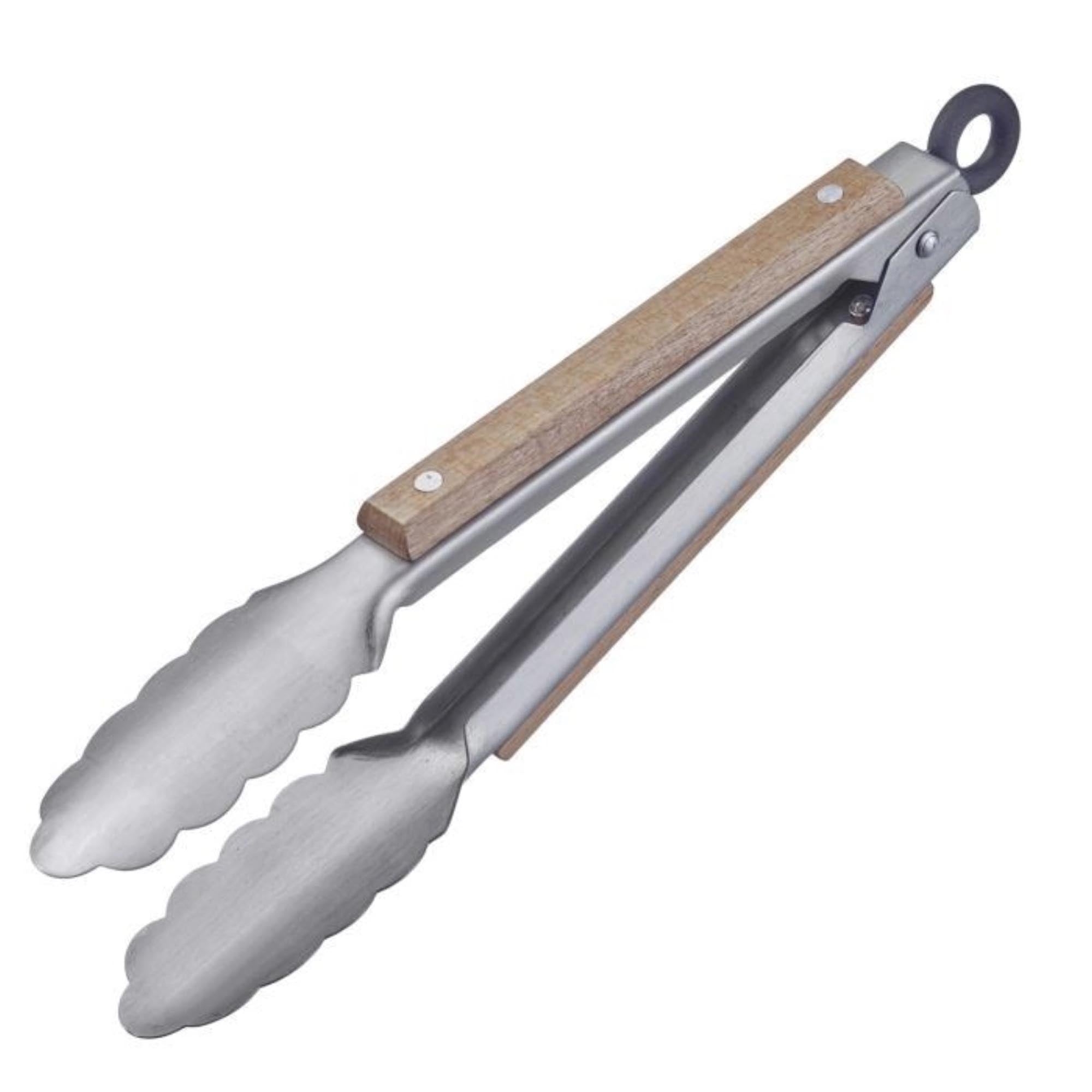 Grillzange Classic Wood Mini, 27cm in Silber präsentiert im Onlineshop von KAQTU Design AG. Grillzubehör ist von Westmark