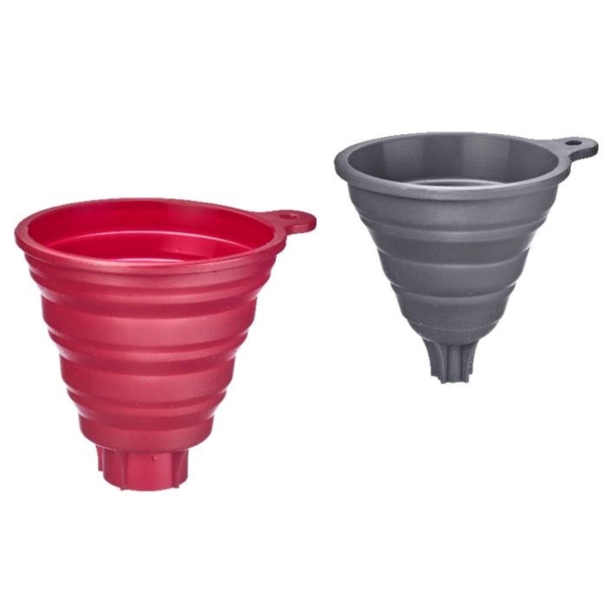 Entdecken Sie das 2-tlg. Trichter-Set von Westmark in Rot und Grau. Hergestellt aus hochwertigem Silikon, ideal zum Abfüllen und Dosieren.