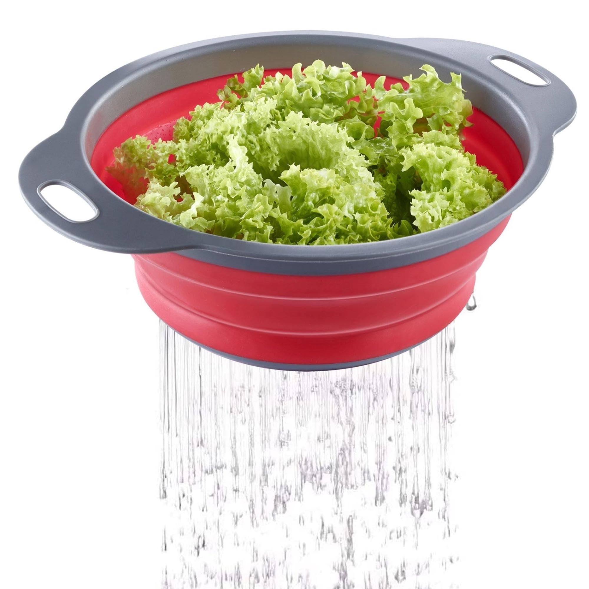 Kompaktes faltbares Abtropfsieb von Westmark, 18,5 cm Durchmesser, ideal für kleine Küchen, platzsparend und vielseitig einsetzbar.