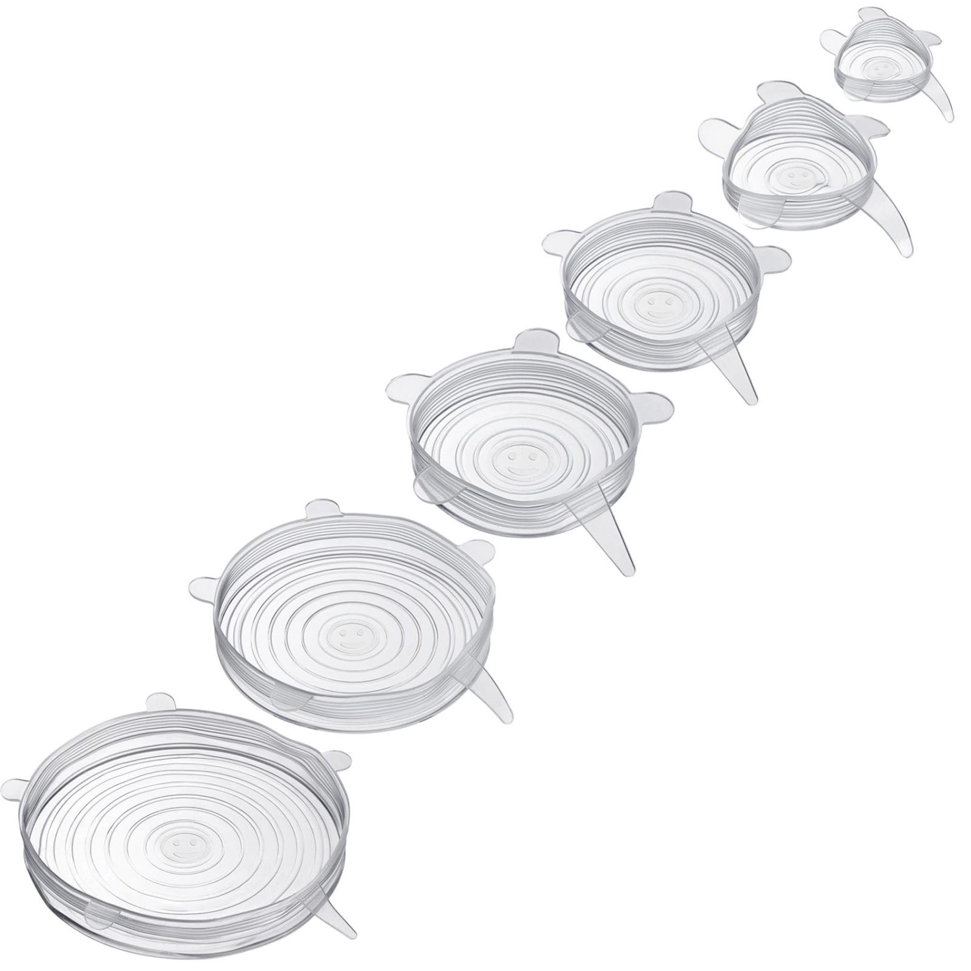 6er Set Frischhaltedeckel aus Silikon Round in Transparent präsentiert im Onlineshop von KAQTU Design AG. Aufbewahrungsbehälter ist von Westmark