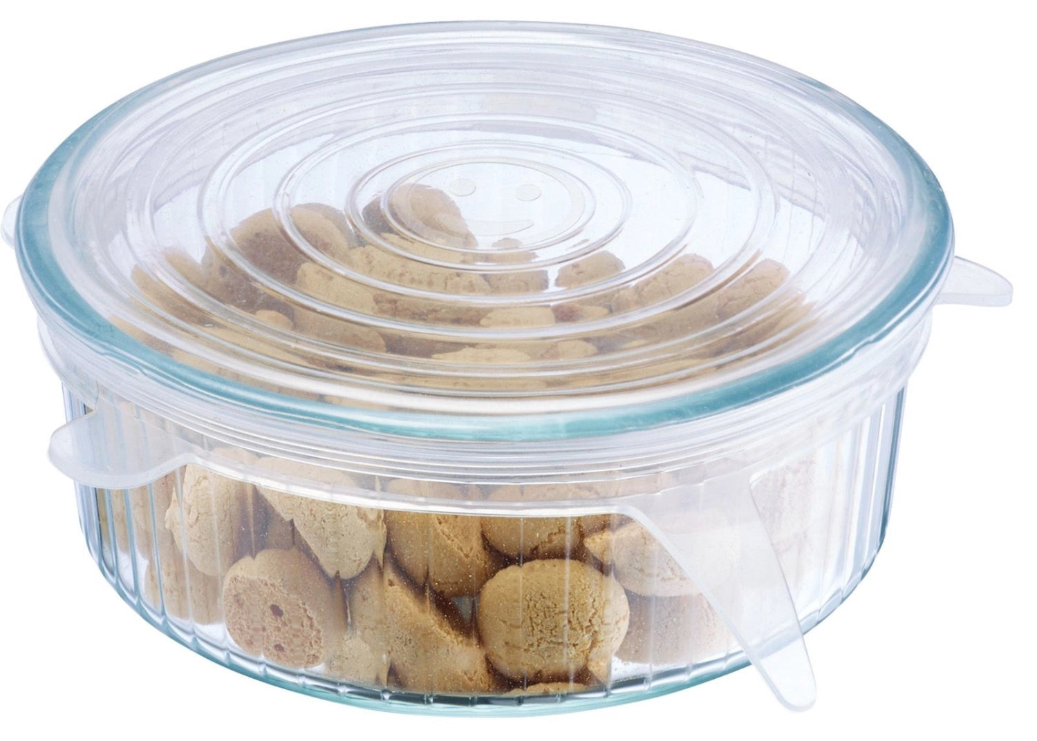 Set of 6 fresh-keeping lids made of round silicone