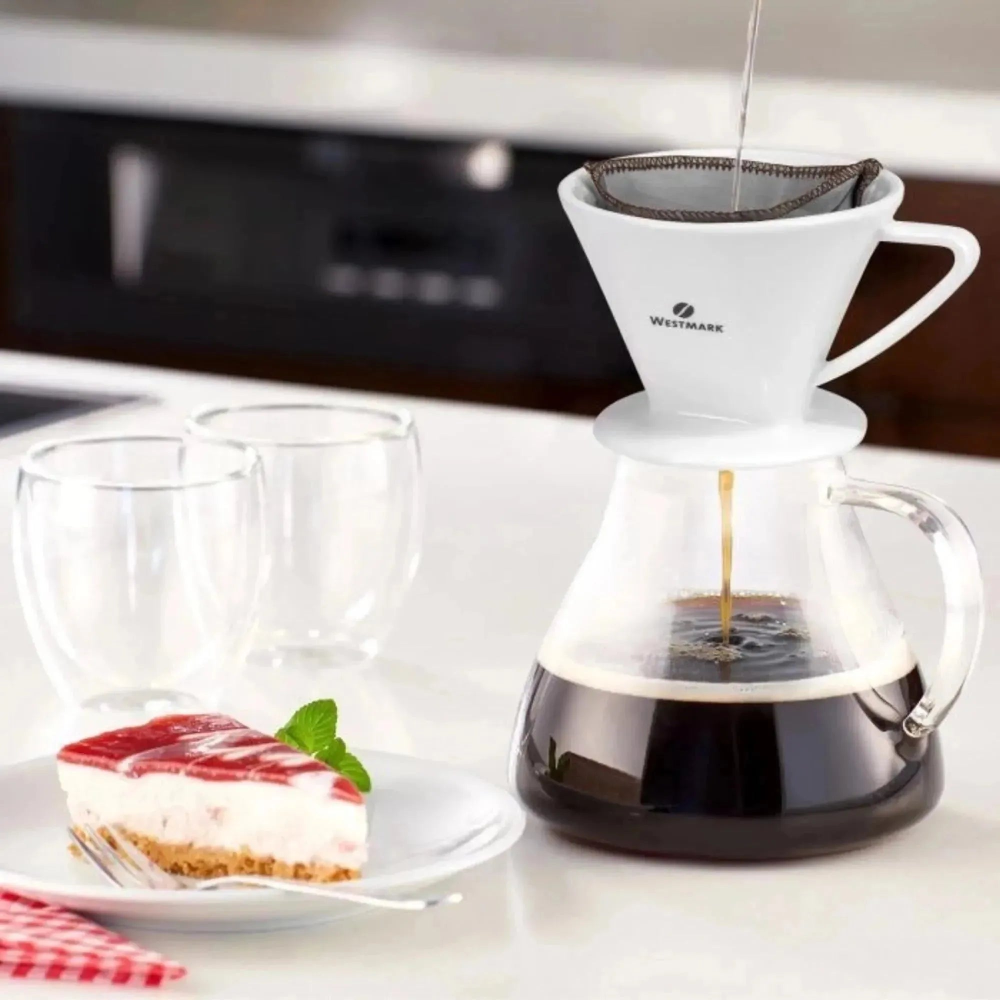 Nachhaltiger Dauerfilter Größe 4 von Westmark, faltbar und wiederverwendbar, perfekt für umweltbewussten Kaffeegenuss.