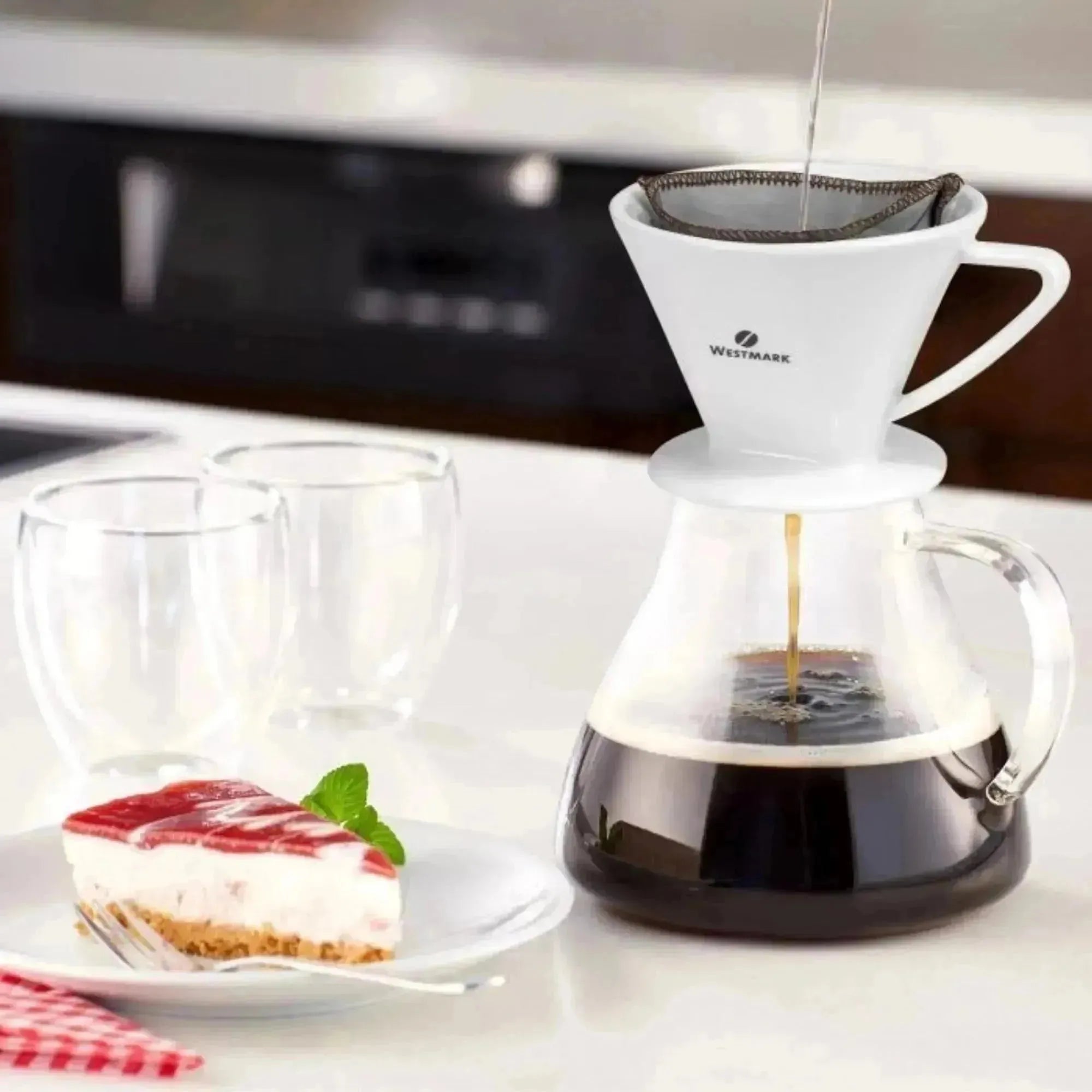 Nachhaltiger Dauerfilter Größe 4 von Westmark, faltbar und wiederverwendbar, perfekt für umweltbewussten Kaffeegenuss.