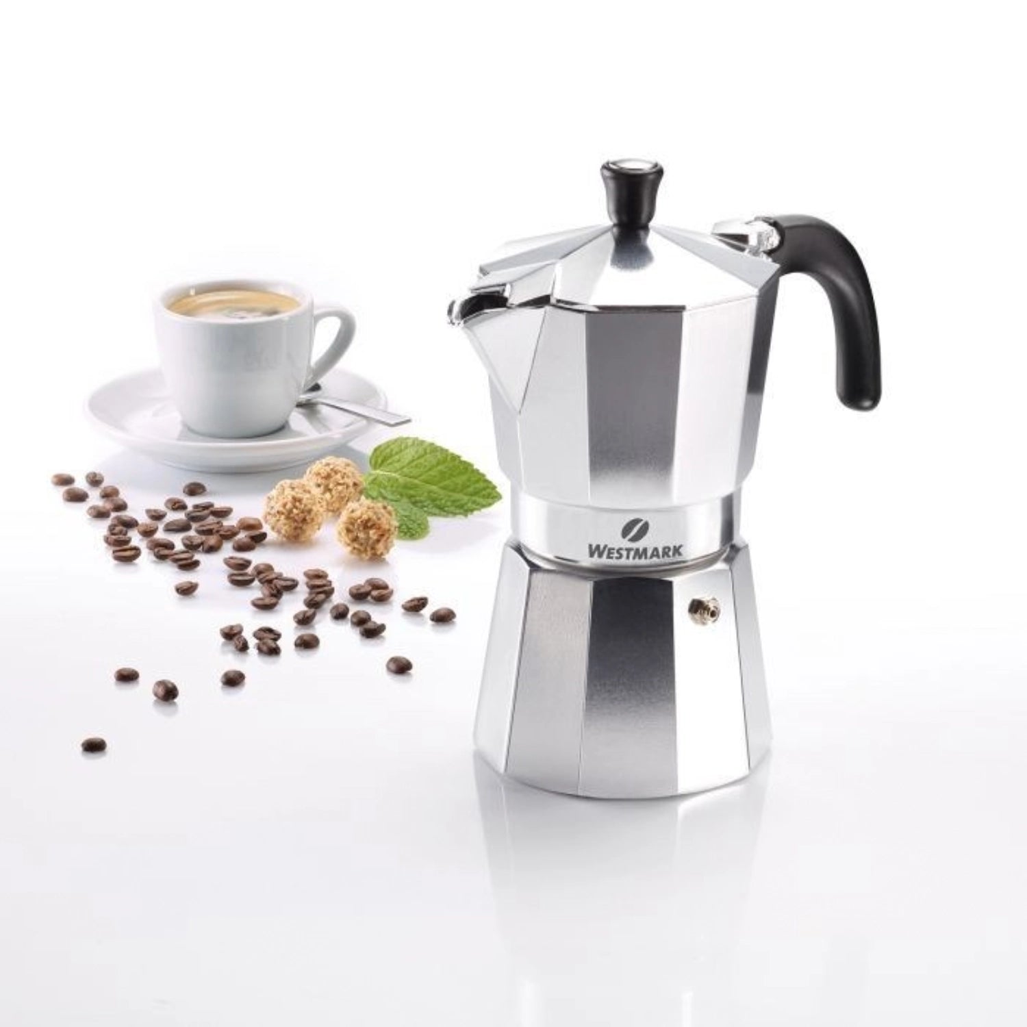Espressokocher Brasilia von Westmark, für 6 Tassen, aus hochwertigem Aluminium, ideal für aromatischen Espresso und Kaffeegenuss.