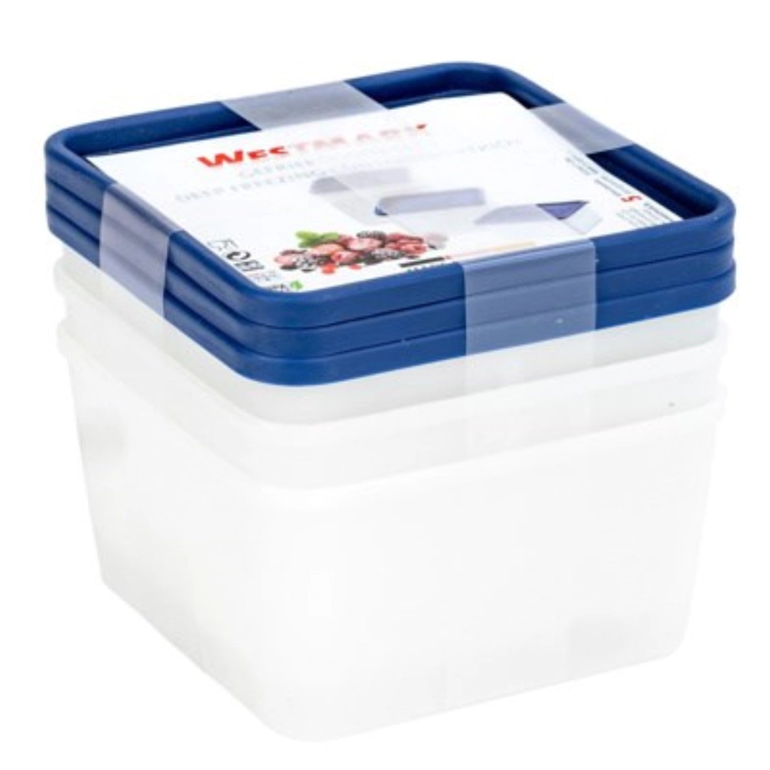 4er Set Gefrierdosen von Westmark, 0,5 l, perfekt zum Einfrieren und Lagern von Speisen, platzsparend, stapelbar und vielseitig einsetzbar.