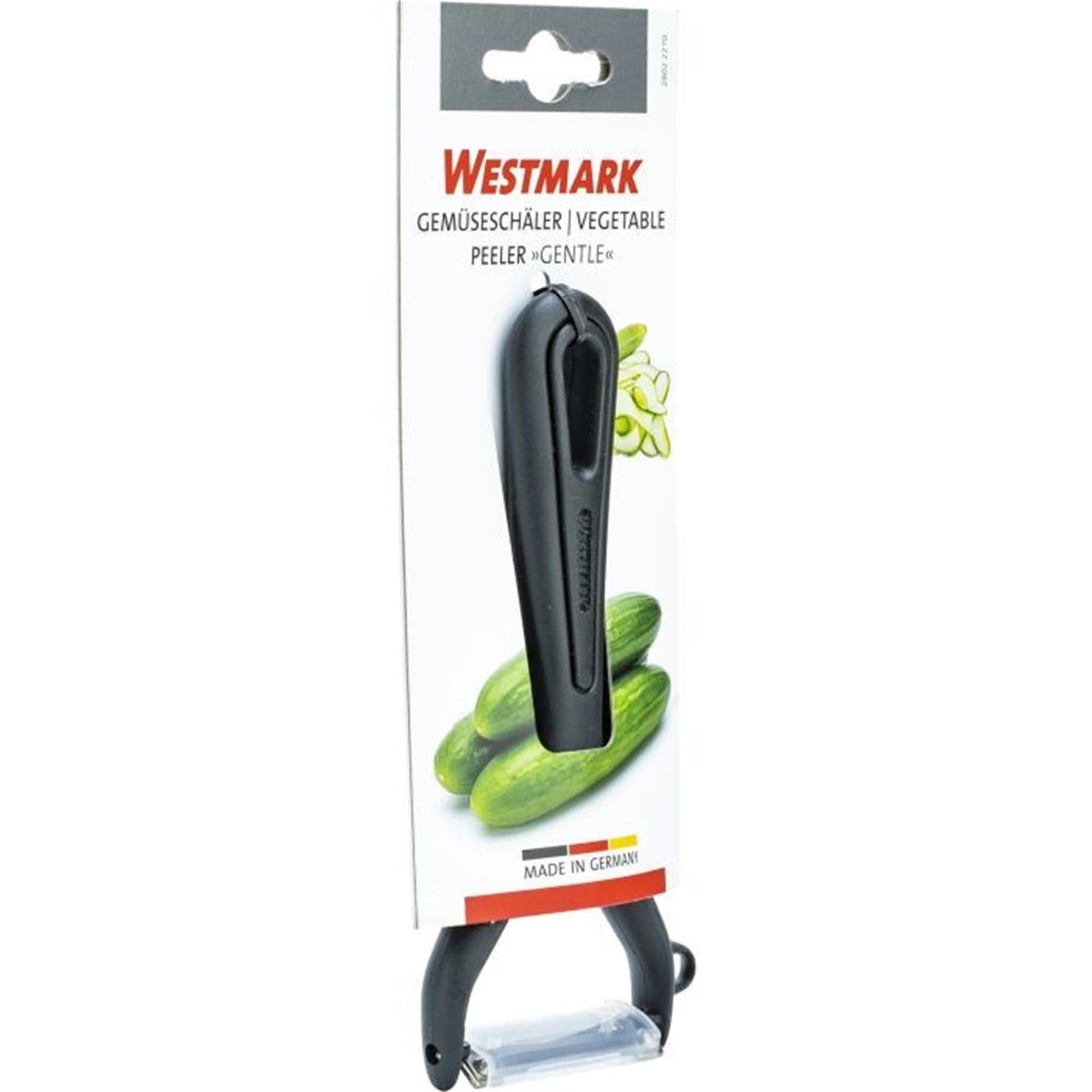 Praktischer Spargelschäler von Westmark, ideal für Gemüse, ergonomisch, kompakt (15x6.9x1.8cm), langlebig und einfach zu reinigen.