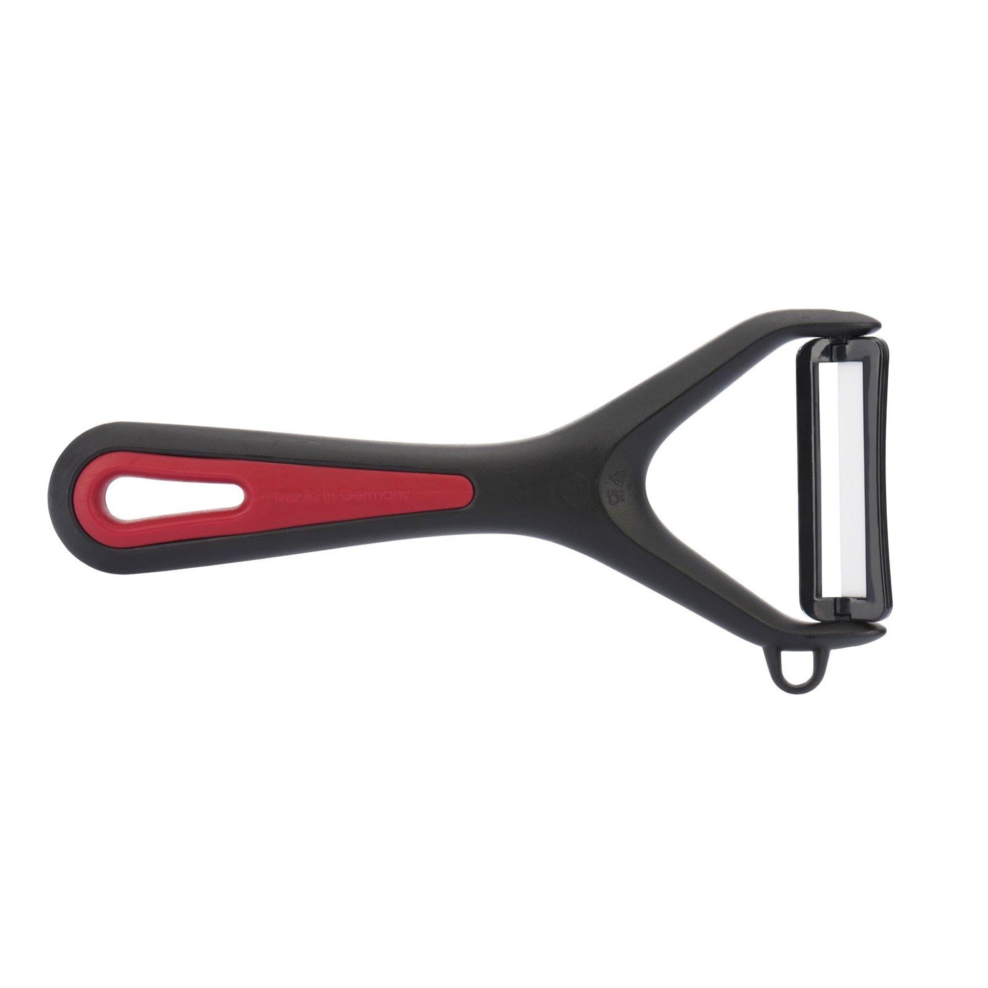 Gemüse- und Spargelschäler Gallant von Westmark mit scharfer Keramikklinge, ergonomischem Griff und modernem Design für müheloses Schälen.