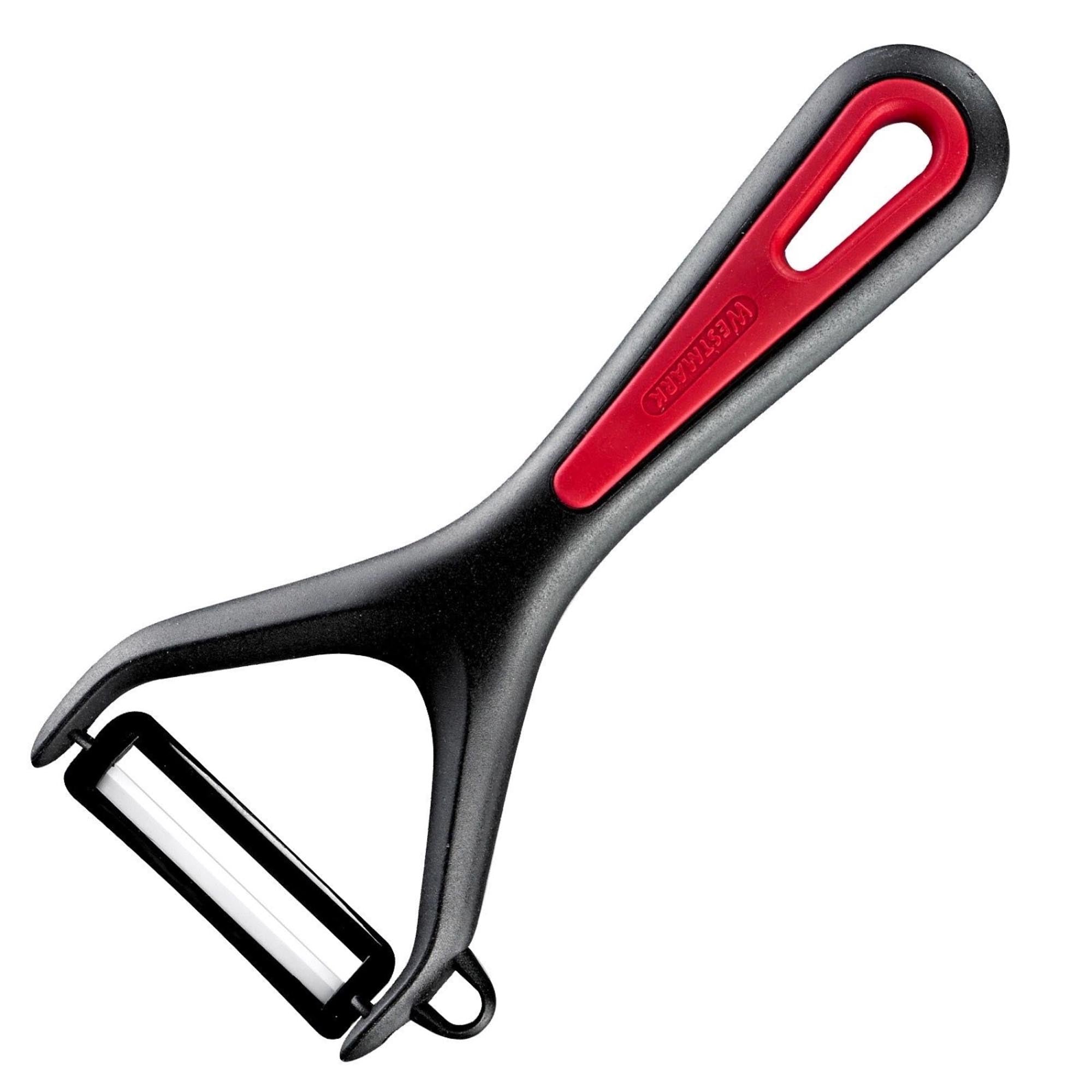 Gemüse-, Spargelschäler Gallant, Keramikklinge in Rot präsentiert im Onlineshop von KAQTU Design AG. Küchenhelfer ist von Westmark