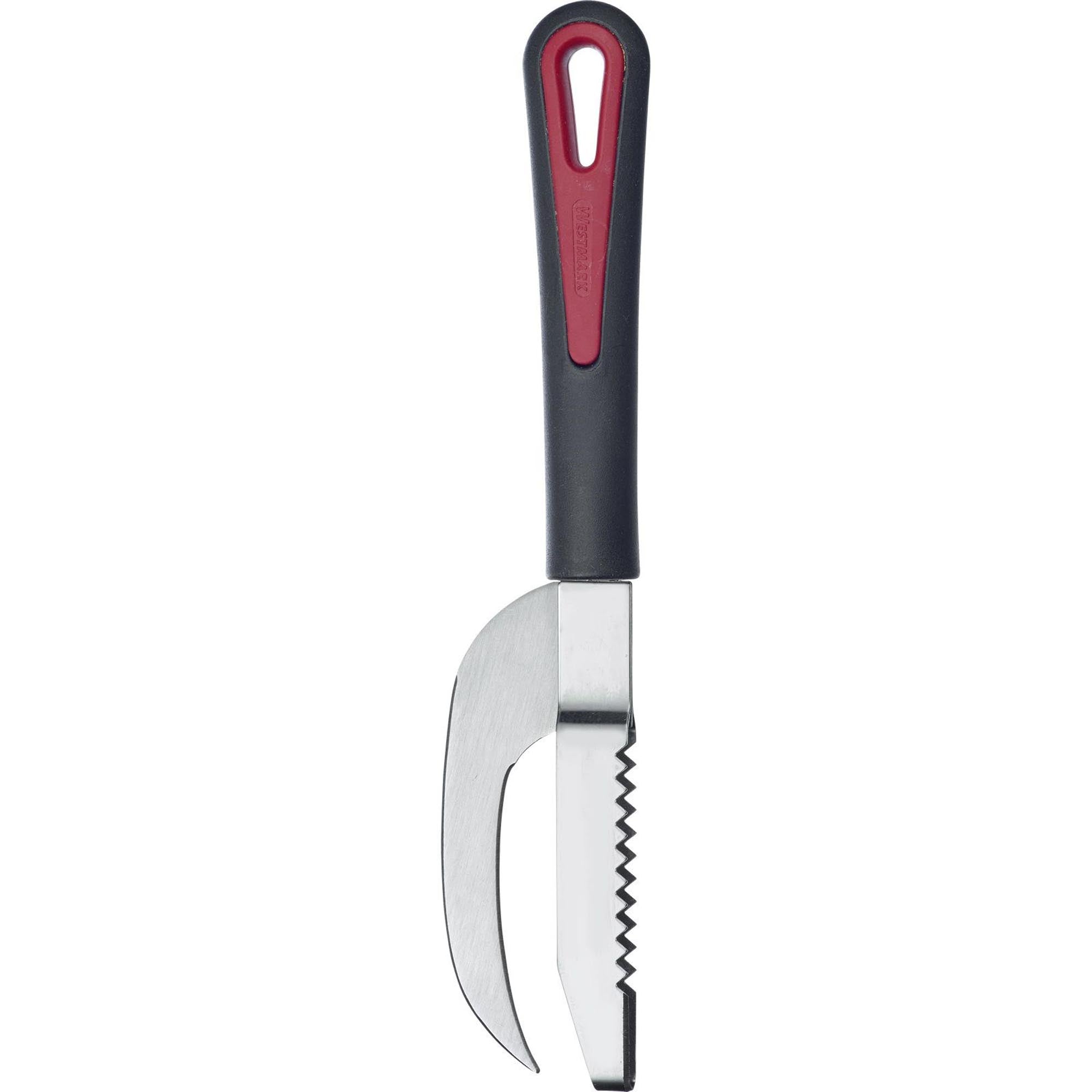 Das 2in1 Fischwerkzeug von Westmark, ideal zum Schuppen und Ausnehmen von Fischen, robust und praktisch für die Fischzubereitung.