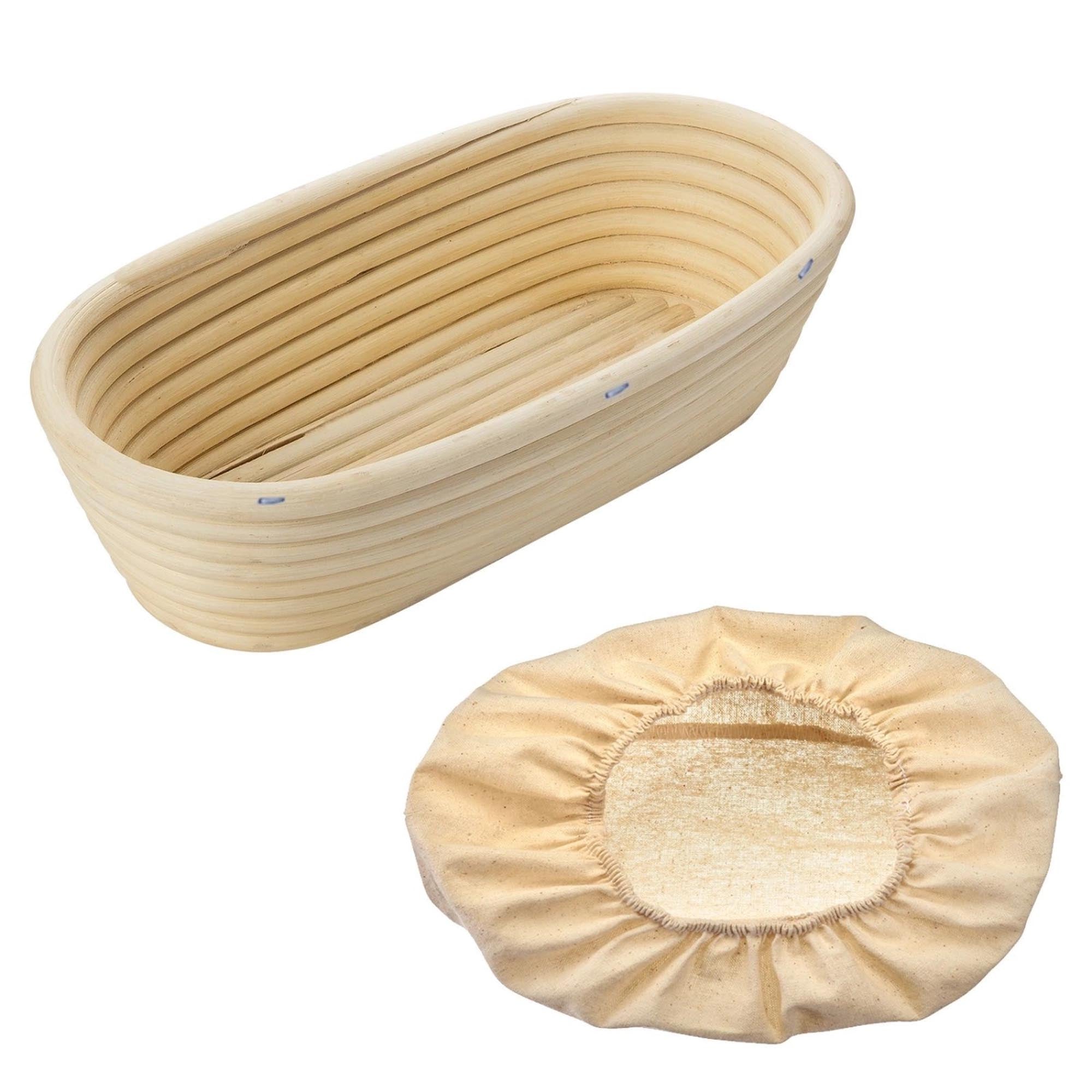 Entdecken Sie das oval Gärkörbchen von Westmark (27,5 x 14 x 7,1 cm) für perfektes Gären von Brot und Brötchen. Hochwertiges Peddigrohr, pflegeleicht und ästhetisch.
