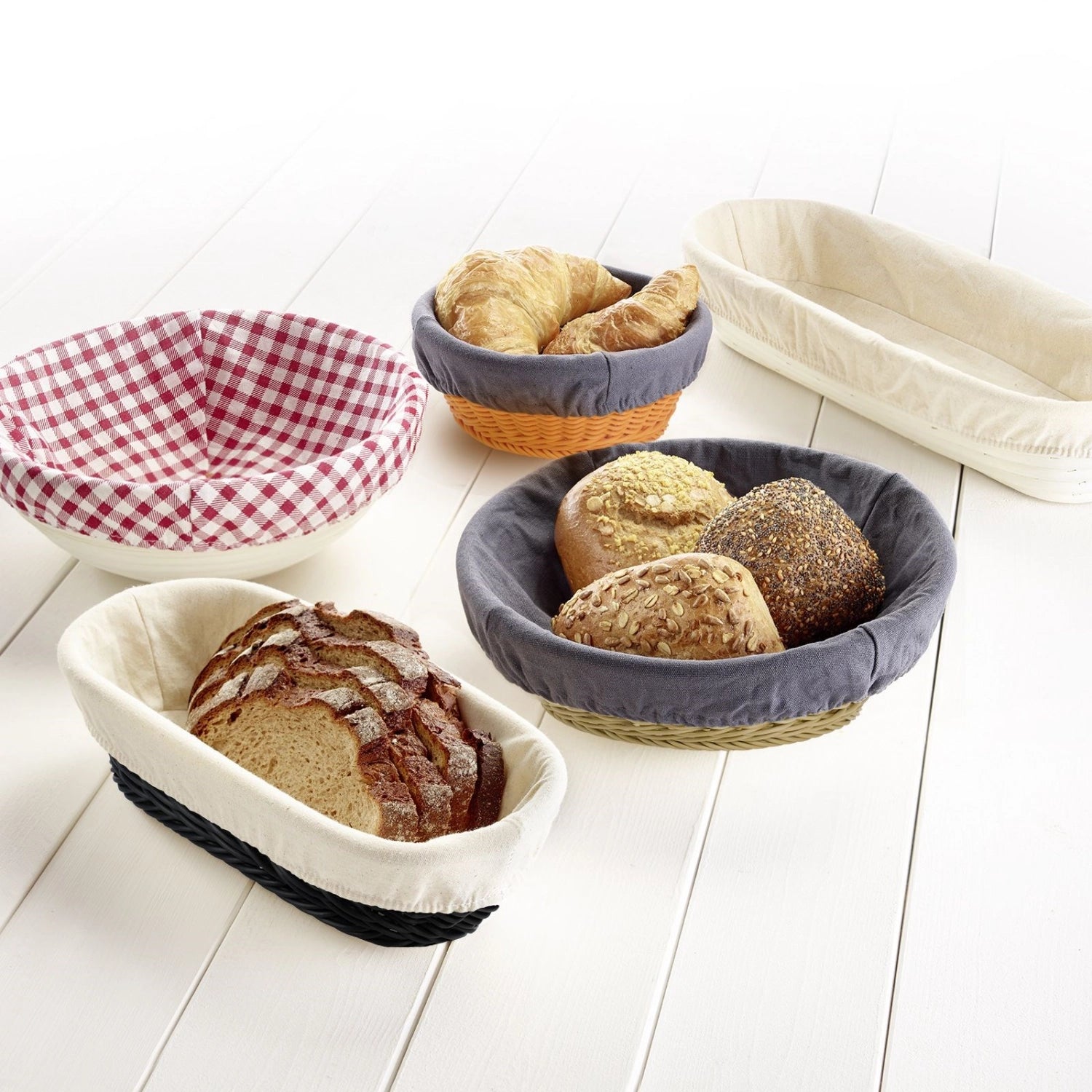 Rundes Gärkörbchen Set von Westmark mit abnehmbarem Bezug, Durchmesser 20,5 cm, Höhe 8,1 cm, ideal für die optimale Teigformung beim Brotbacken.