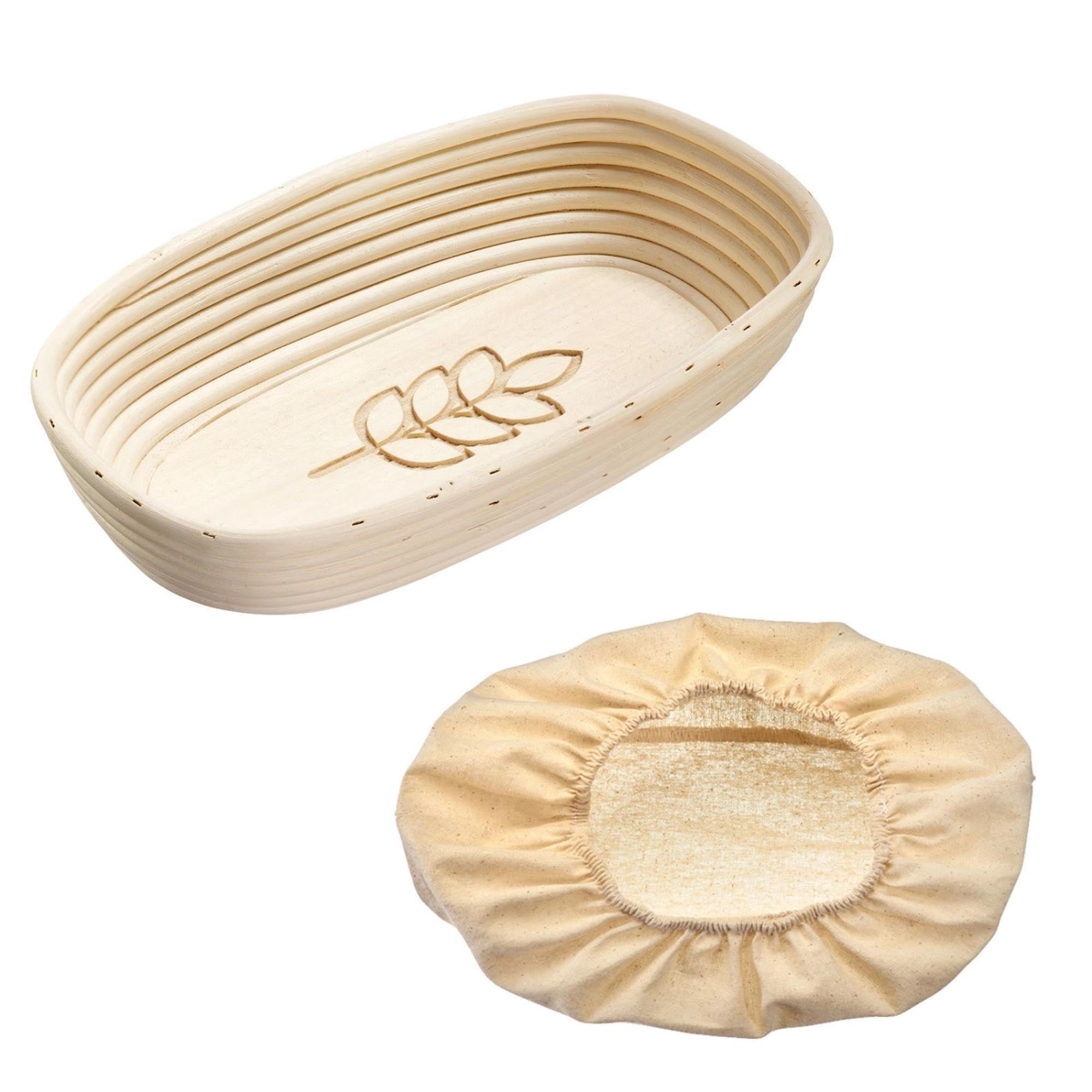 Entdecken Sie das Westmark Gärkörbchen oval mit Bezug (34 x 20,5 x 8 cm) – ideal für Sauerteig, Hefeteig und perfekte Backergebnisse. Hochwertiges Peddigrohr und stilvolles Design.