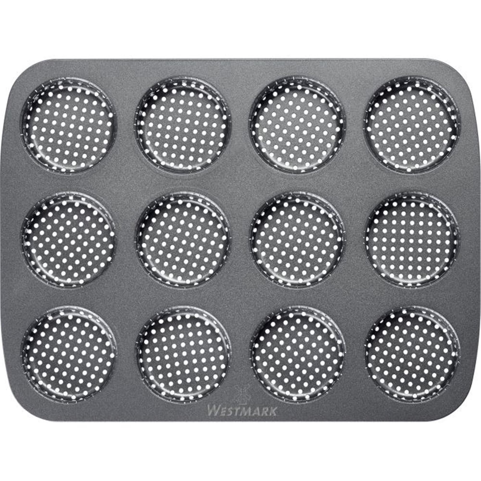 Praktische Backform für 12 Mini-Burgerbrötchen, 29x22cm, antihaftbeschichtet, ideal für gleichmäßiges Backen, von Westmark.