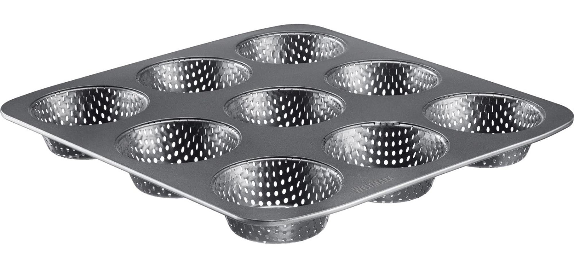 9er Brötchen Backform, 32x30cm in Silber präsentiert im Onlineshop von KAQTU Design AG. Backform / Backblech ist von Westmark
