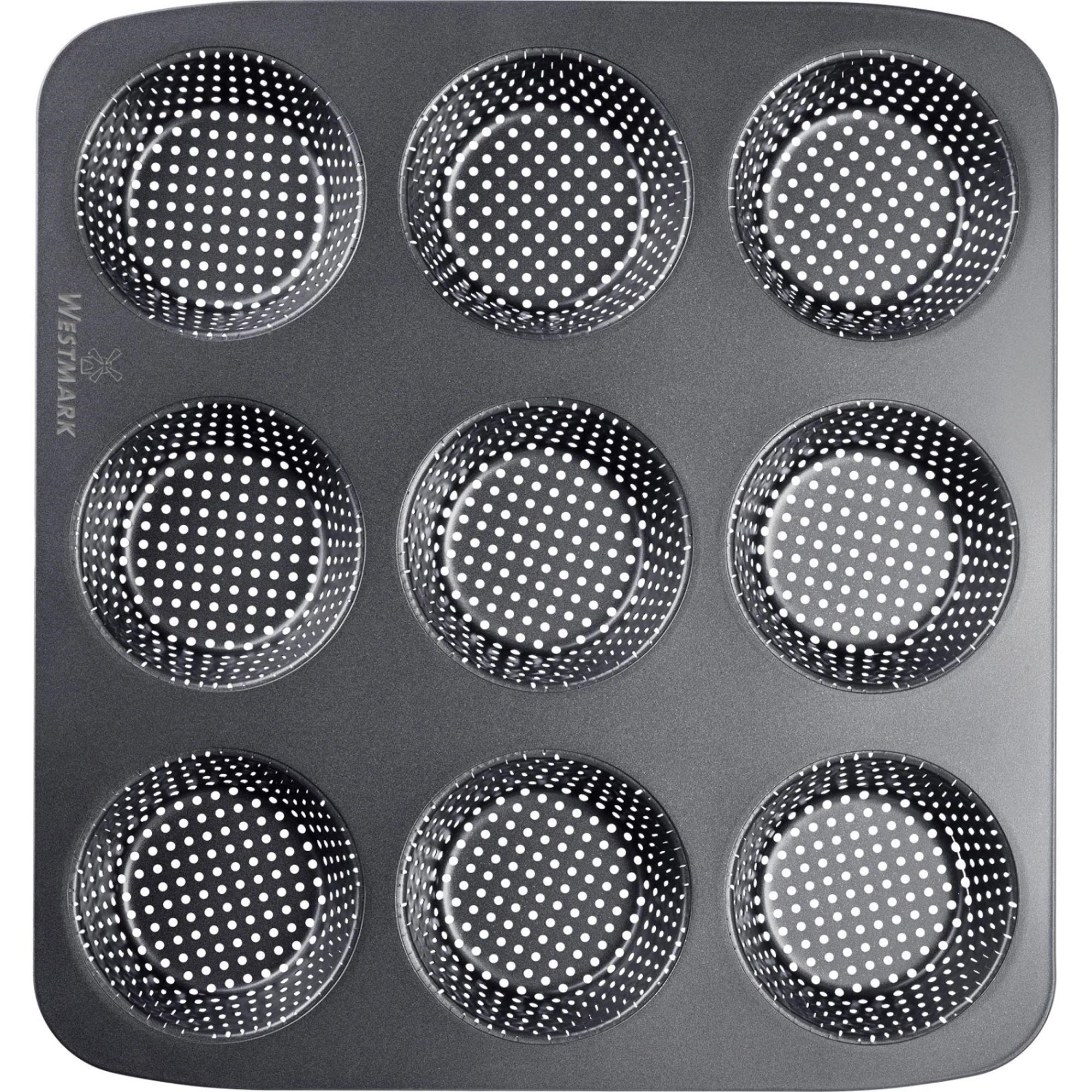 9er Brötchen Backform von Westmark, 32x30cm, antihaftbeschichtet, perfekt für gleichmäßiges Backen, robust und einfach zu reinigen.