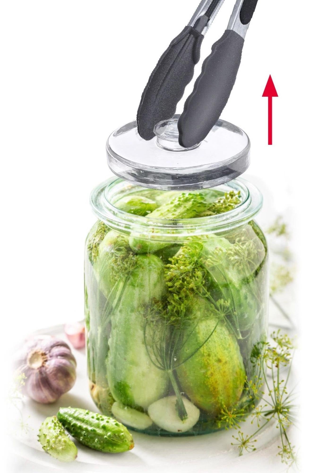 4er Set Fermentiergewichte (8 cm) von Westmark, perfekt zum Beschweren von Gemüse für sicheres und gleichmäßiges Fermentieren.