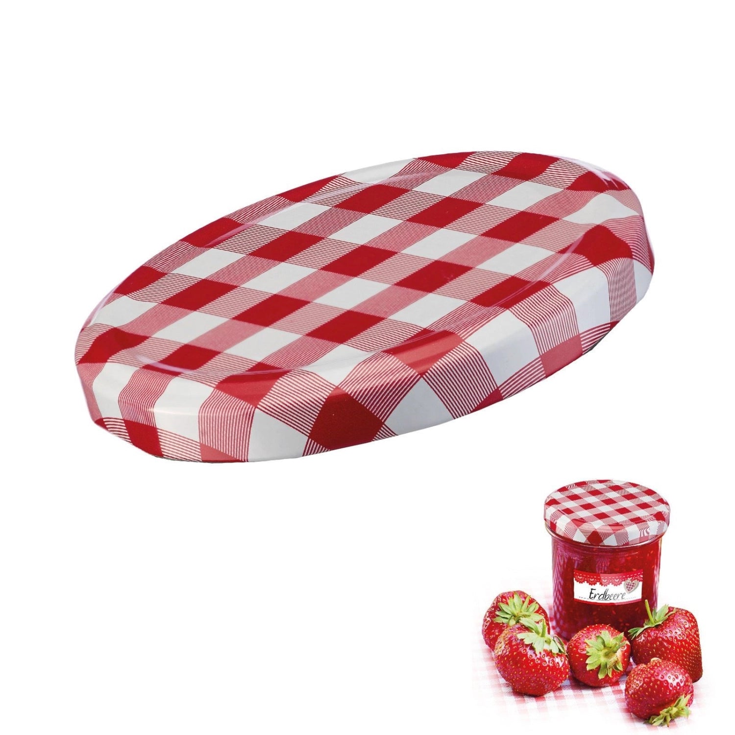Set mit 6 hochwertigen Schraubdeckeln (D82 mm) für Westmark Einmachgläser, perfekt für die sichere Aufbewahrung und Frischhaltung von Lebensmitteln.