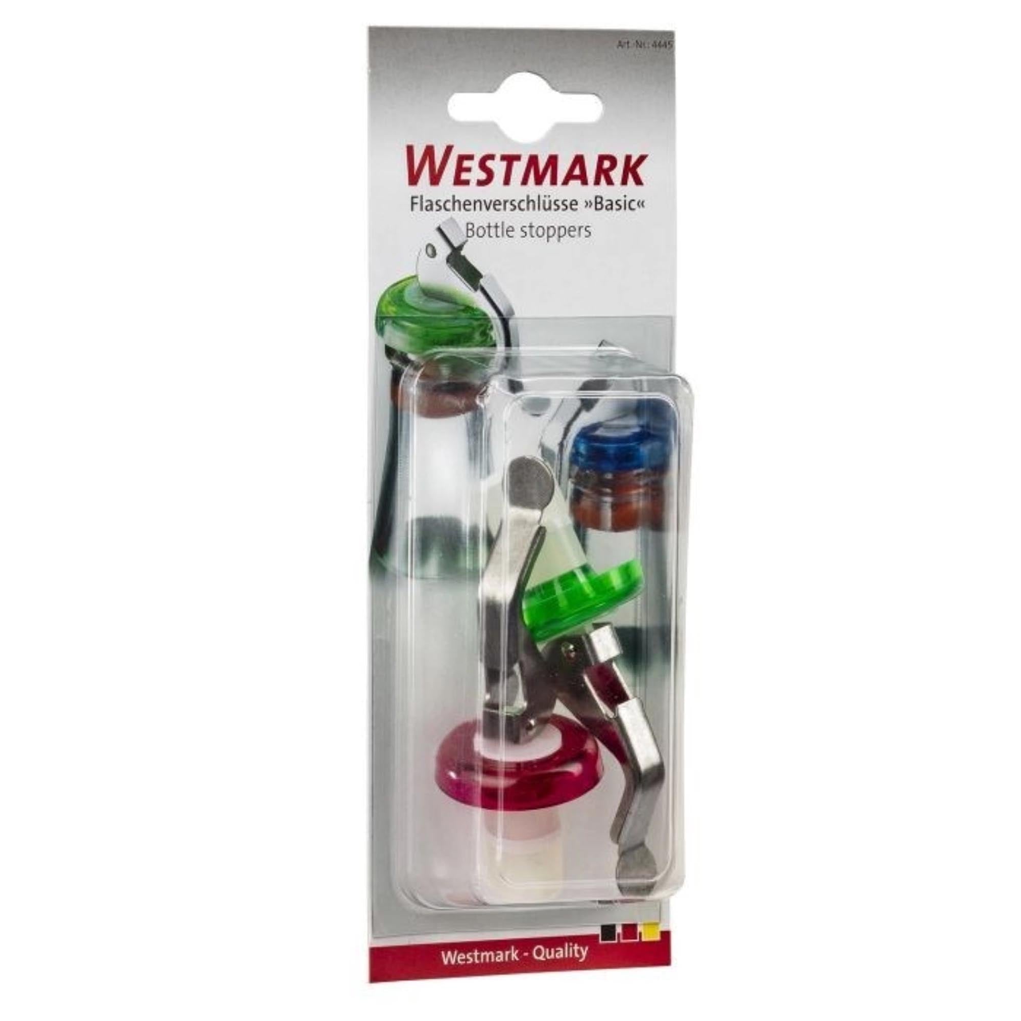 Das 2er Set Flaschenverschlüsse von Westmark bietet eine einfache und luftdichte Lösung zum Verschliessen von Flaschen.