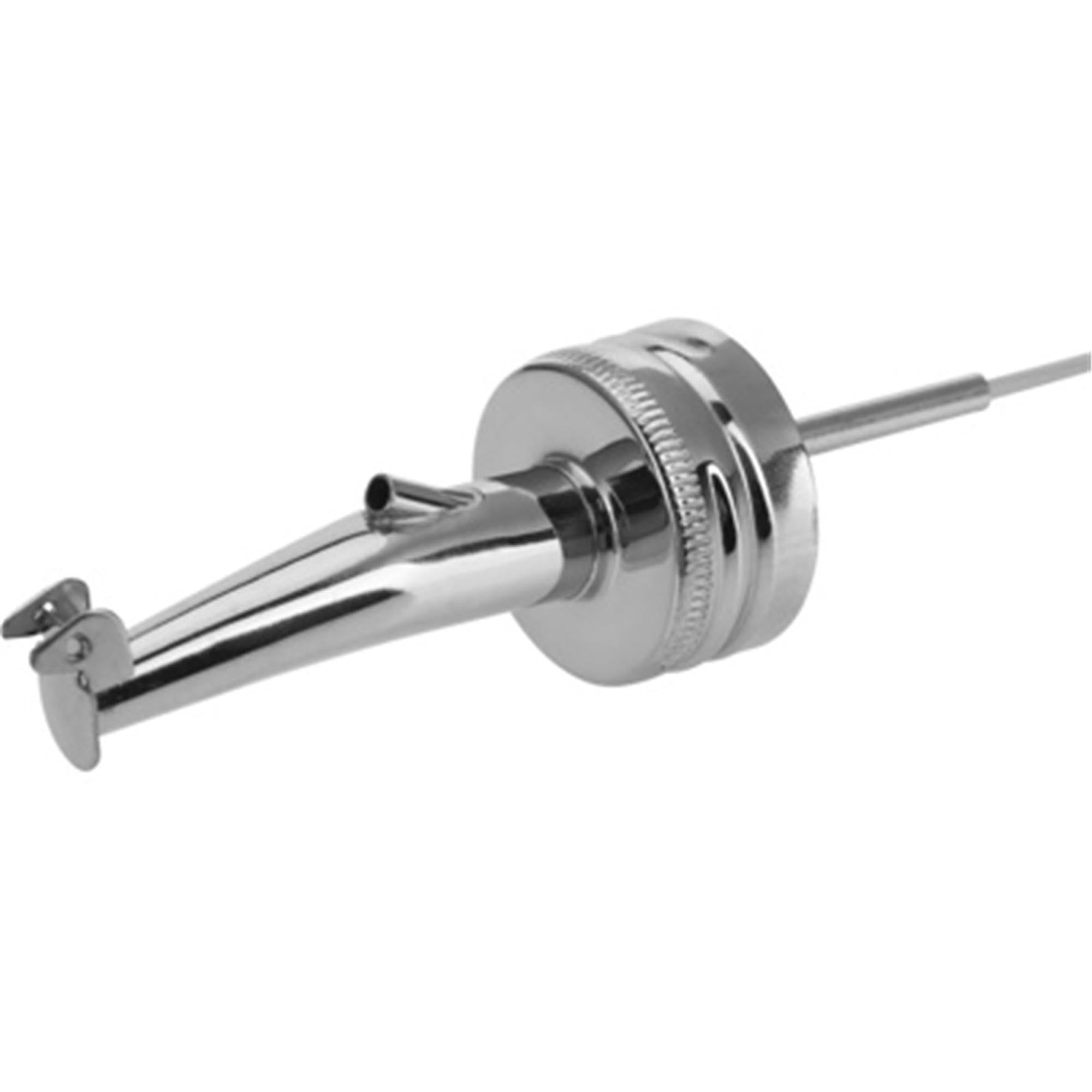 Praktischer Ausgießer aus Edelstahl mit Schraubkappe, ideal für die Gastronomie. Passend für Flaschen mit 28 mm Gewinde.