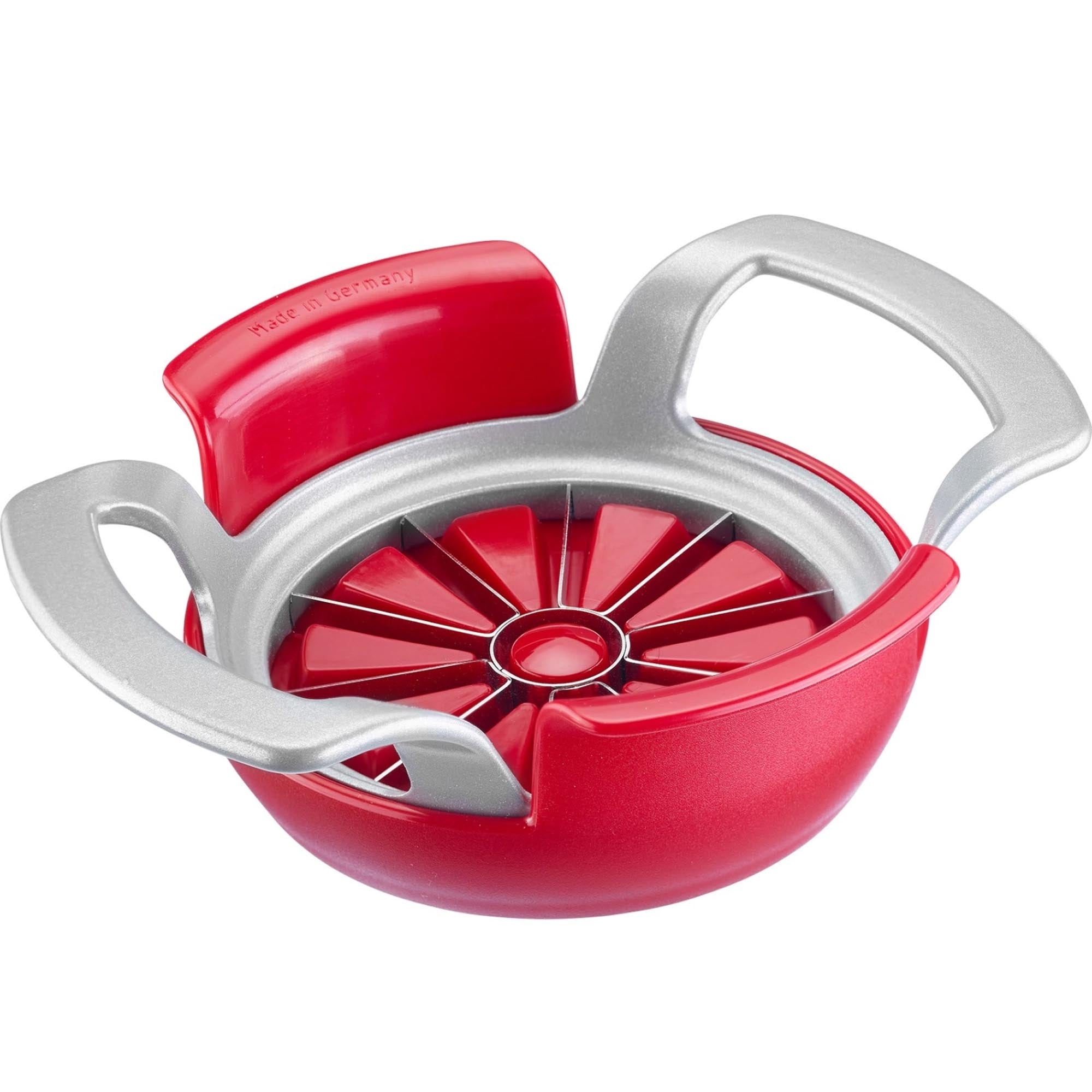 Apfel- und Birnenteiler mit Schneidteller Divisorex-Spezial in Rot präsentiert im Onlineshop von KAQTU Design AG. Küchenhelfer ist von Westmark