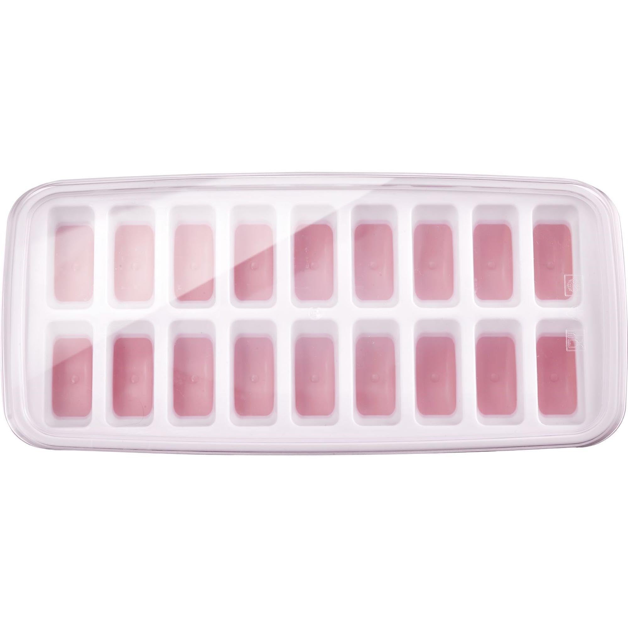 Praktisches 2er Set Eiswürfelformen mit Deckel von Westmark, ideal für saubere und einfache Eiswürfelzubereitung.