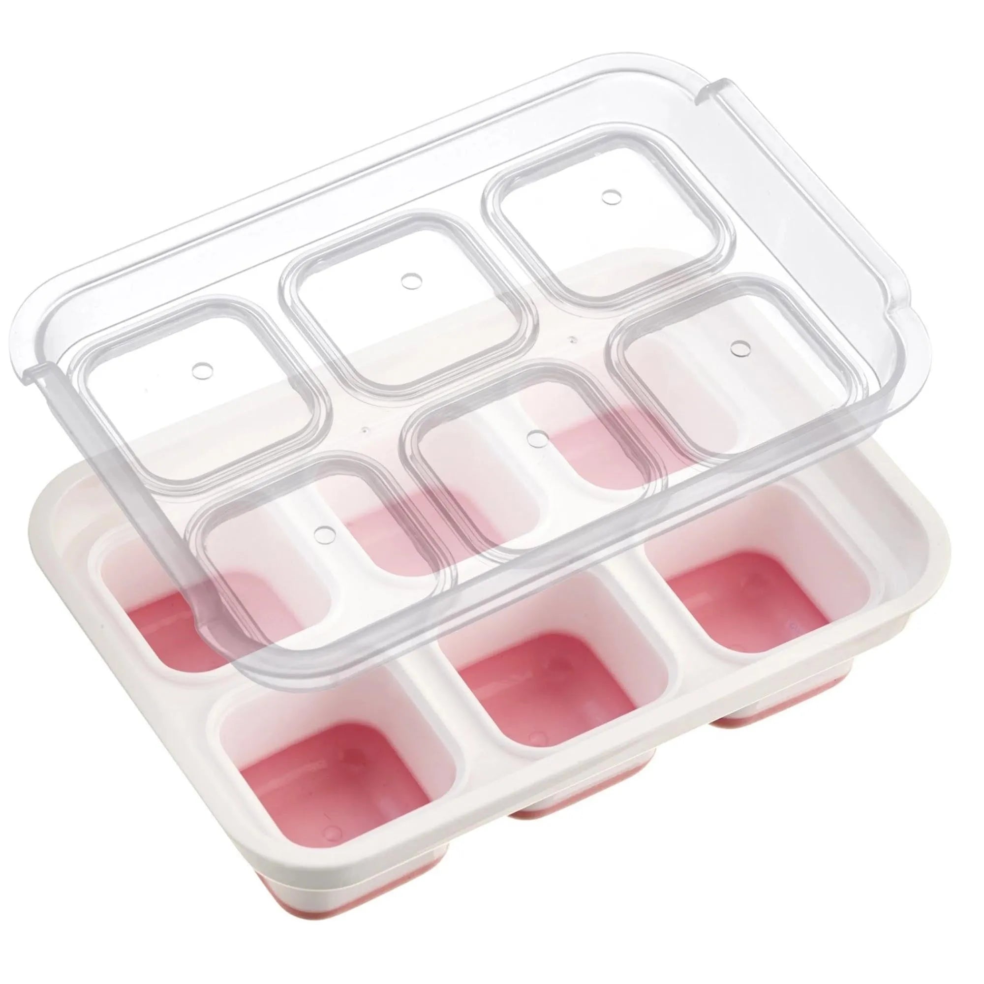 Eiswürfelbereiter mit Deckel Cube in Rot präsentiert im Onlineshop von KAQTU Design AG. Eiswürfelform ist von Westmark