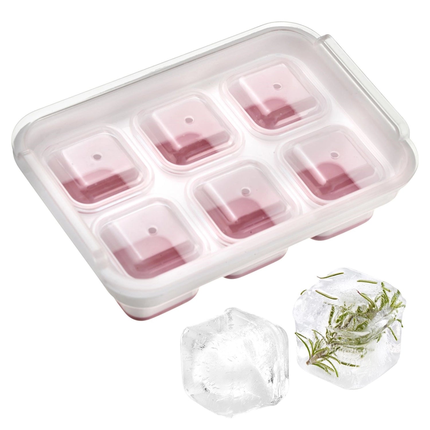 Praktischer Eiswürfelbereiter Cube von Westmark mit Deckel, ideal für die einfache und saubere Herstellung von Eiswürfeln für erfrischende Getränke.