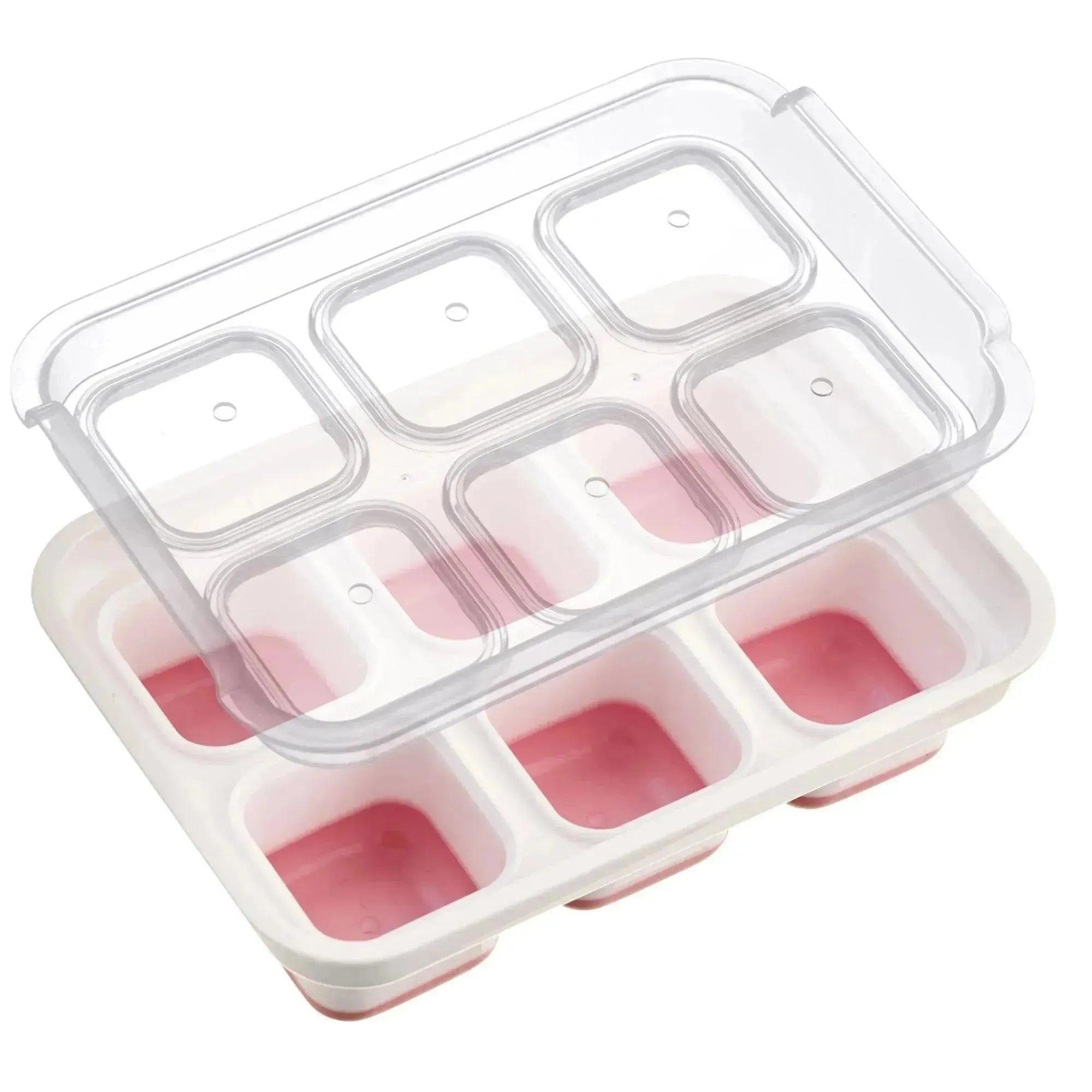 Eiswürfelbereiter mit Deckel Cube in Rot präsentiert im Onlineshop von KAQTU Design AG. Eiswürfelform ist von Westmark