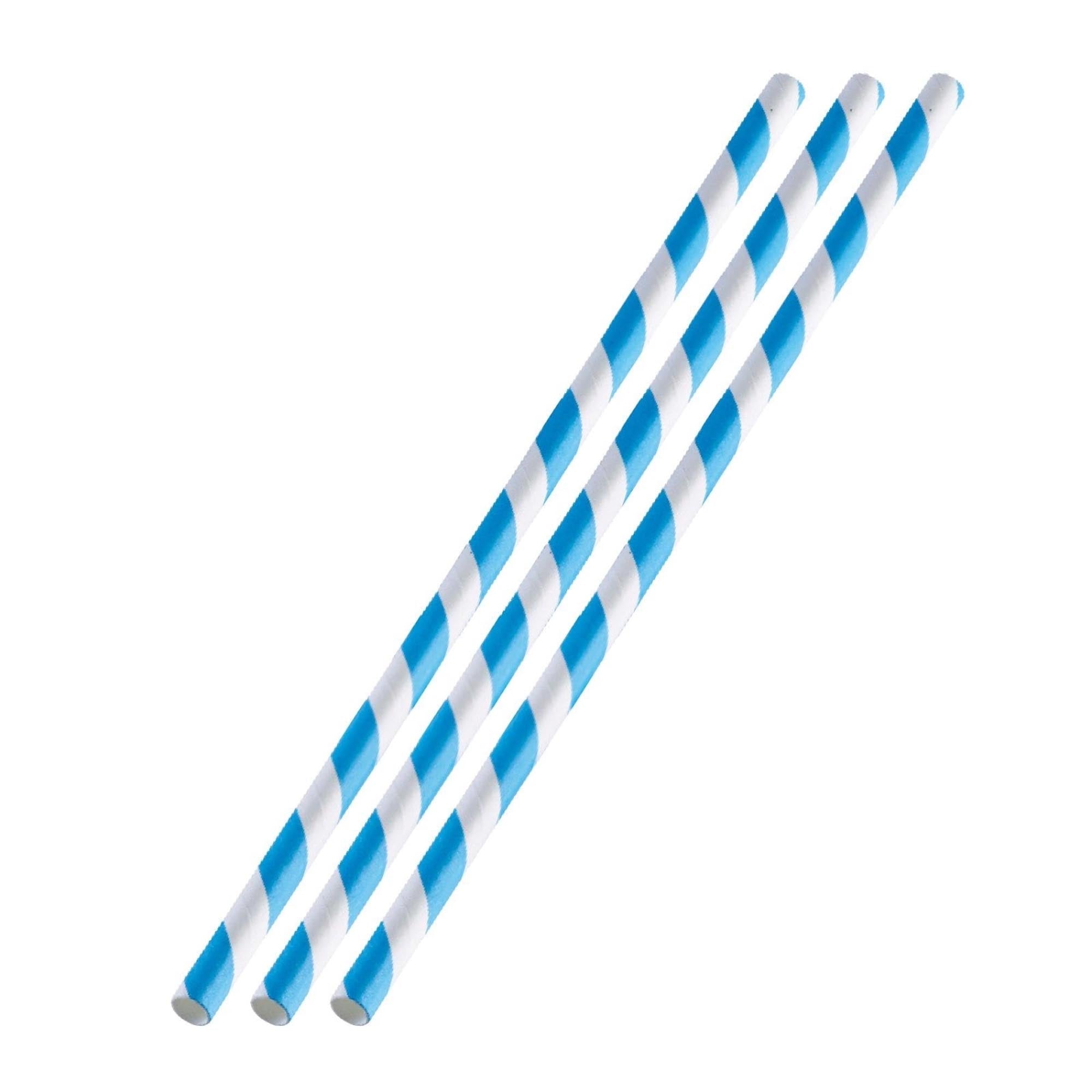 Entdecken Sie die umweltfreundlichen 50 Papier-Trinkhalme von Westmark in blau-weiß. Ideal für Feiern, biologisch abbaubar und perfekt für Cocktails!