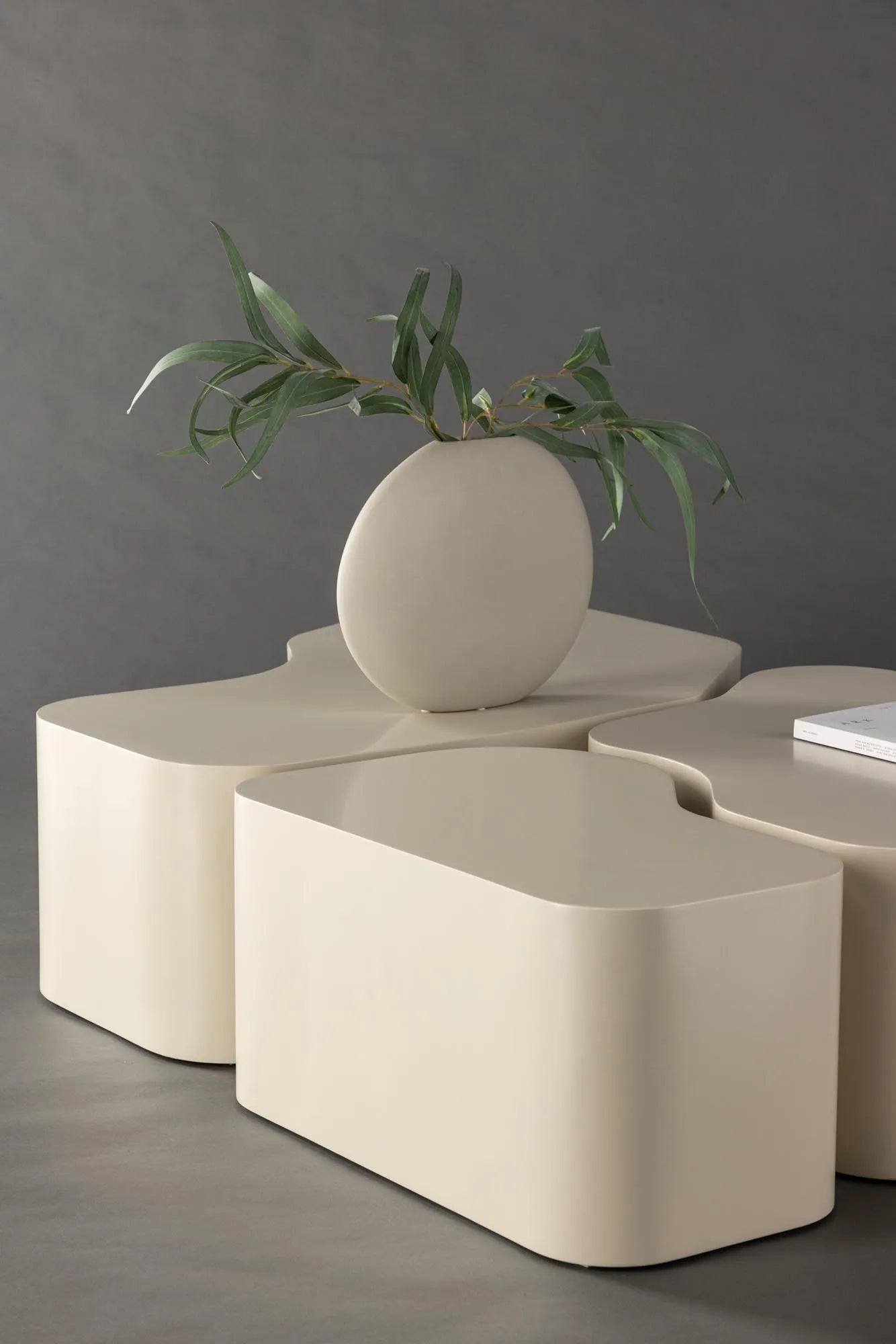 Nordland modularer Couchtisch in Beige mit MDF-Oberfläche