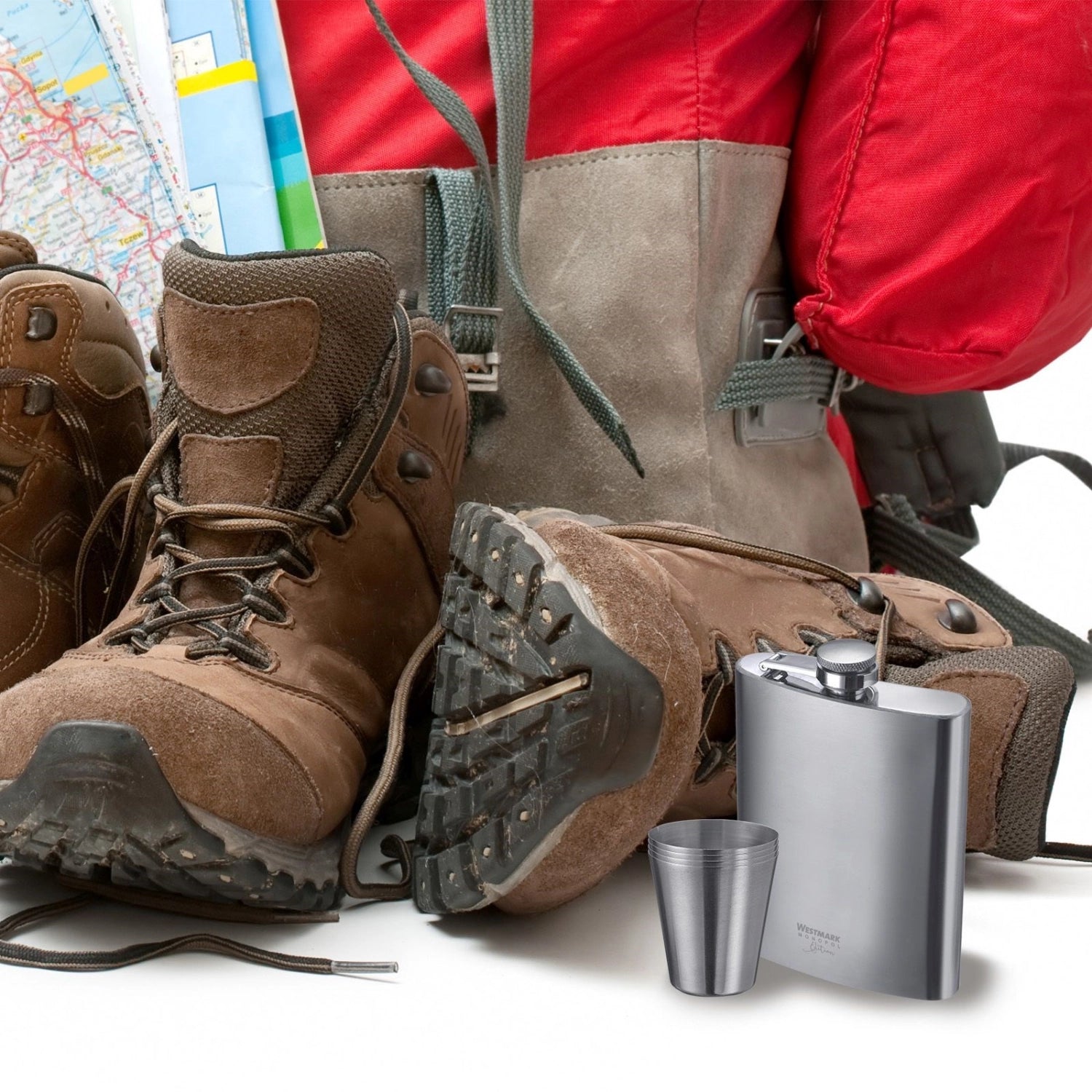 Hip flask with funnel Delano, 236ml