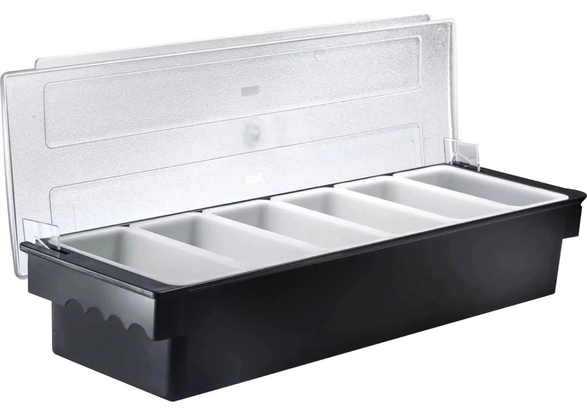 Gewürz- oder Obstbar Pano mit 6 Fächer in Schwarz präsentiert im Onlineshop von KAQTU Design AG. Aufbewahrungsbehälter ist von Westmark