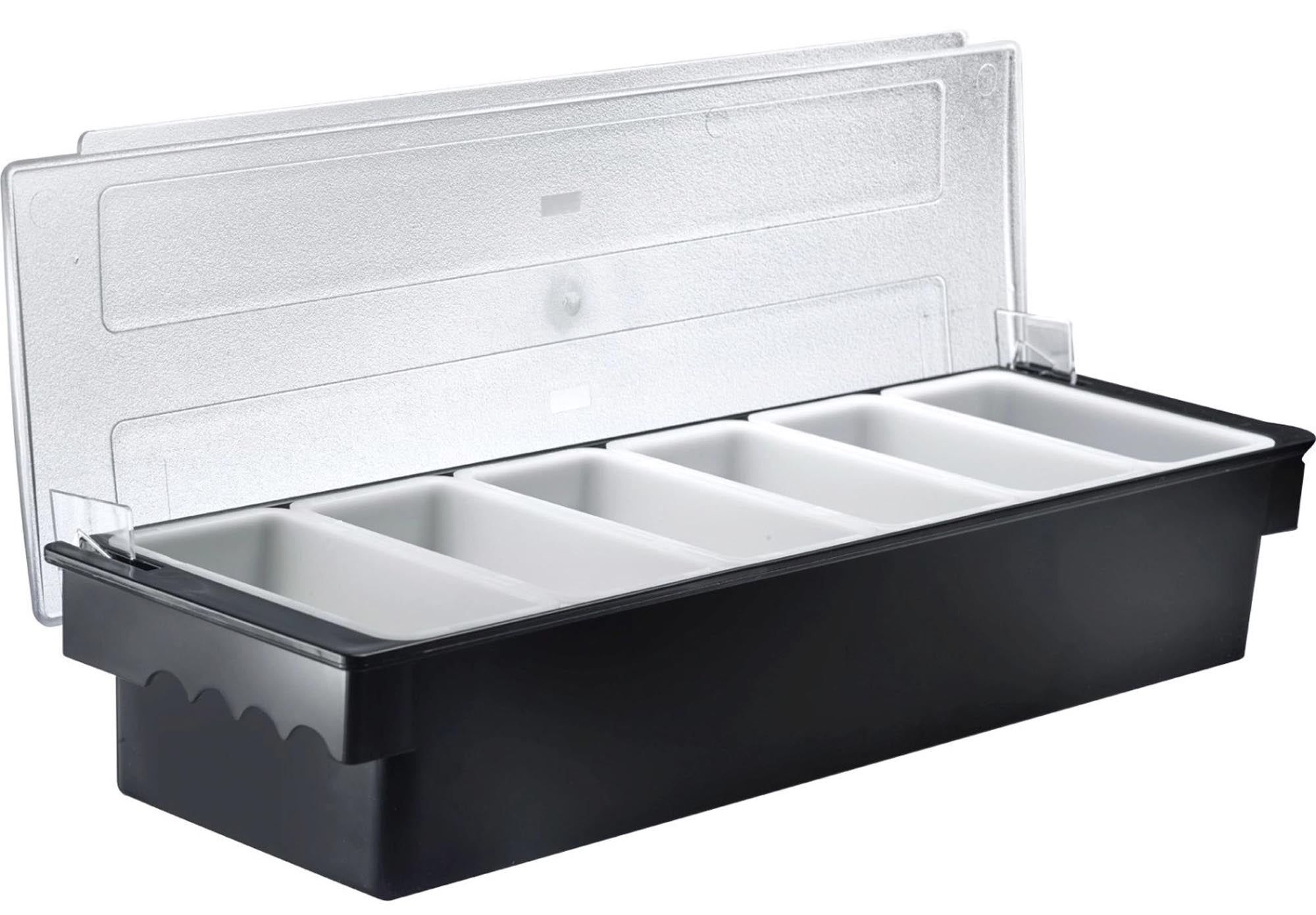 Gewürz- oder Obstbar Pano mit 6 Fächer in Schwarz präsentiert im Onlineshop von KAQTU Design AG. Aufbewahrungsbehälter ist von Westmark