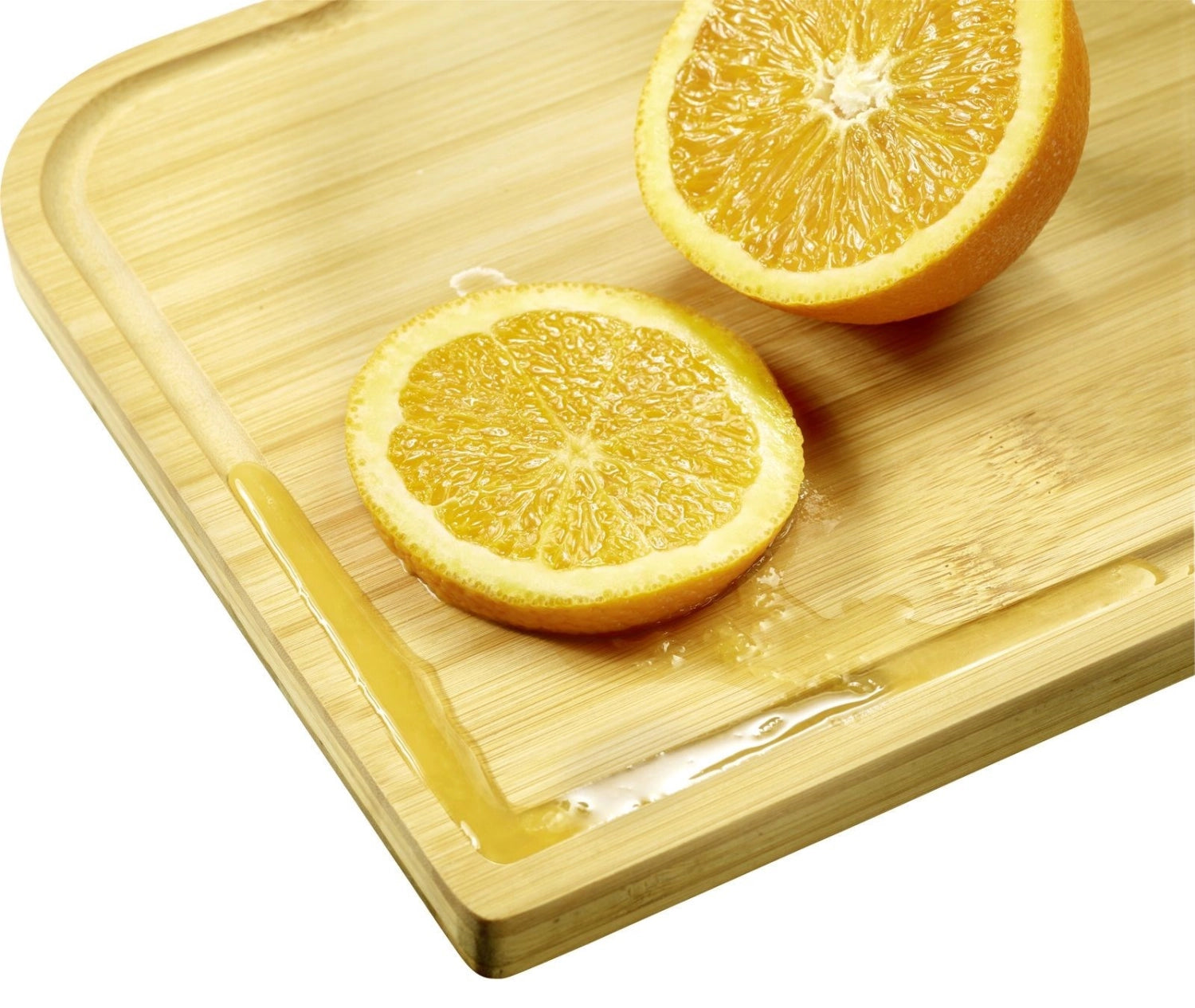 Mittelgroßes Schneidebrett (23x33 cm) von Westmark mit integrierter Saftrille, ideal für hygienisches Arbeiten und müheloses Auffangen von Säften.
