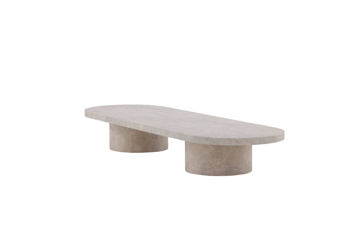 Narvik Sofatisch in Marmoroptik präsentiert im Onlineshop von KAQTU Design AG. Beistelltisch ist von Venture Home