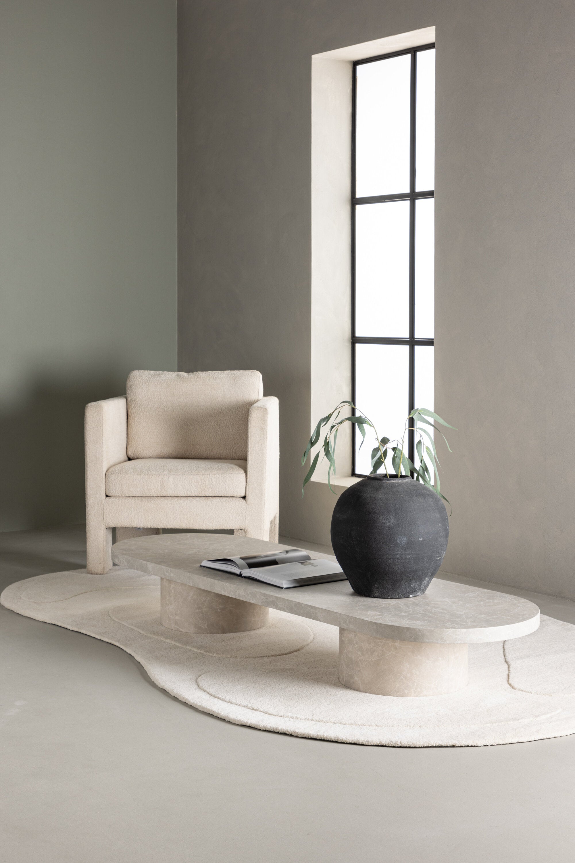 Narvik Sofatisch in Marmoroptik präsentiert im Onlineshop von KAQTU Design AG. Beistelltisch ist von Venture Home