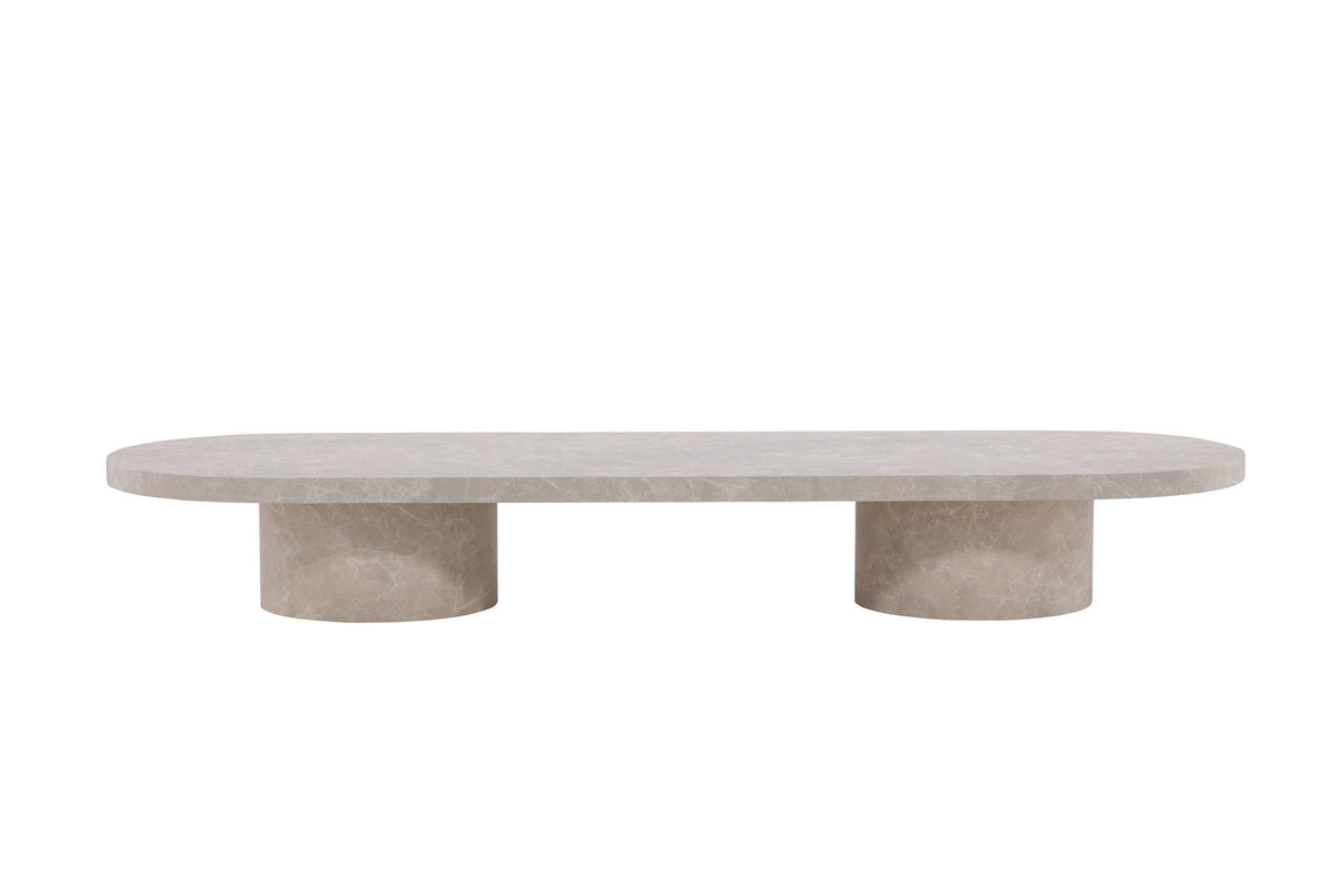 Narvik Sofatisch in Marmoroptik präsentiert im Onlineshop von KAQTU Design AG. Beistelltisch ist von Venture Home