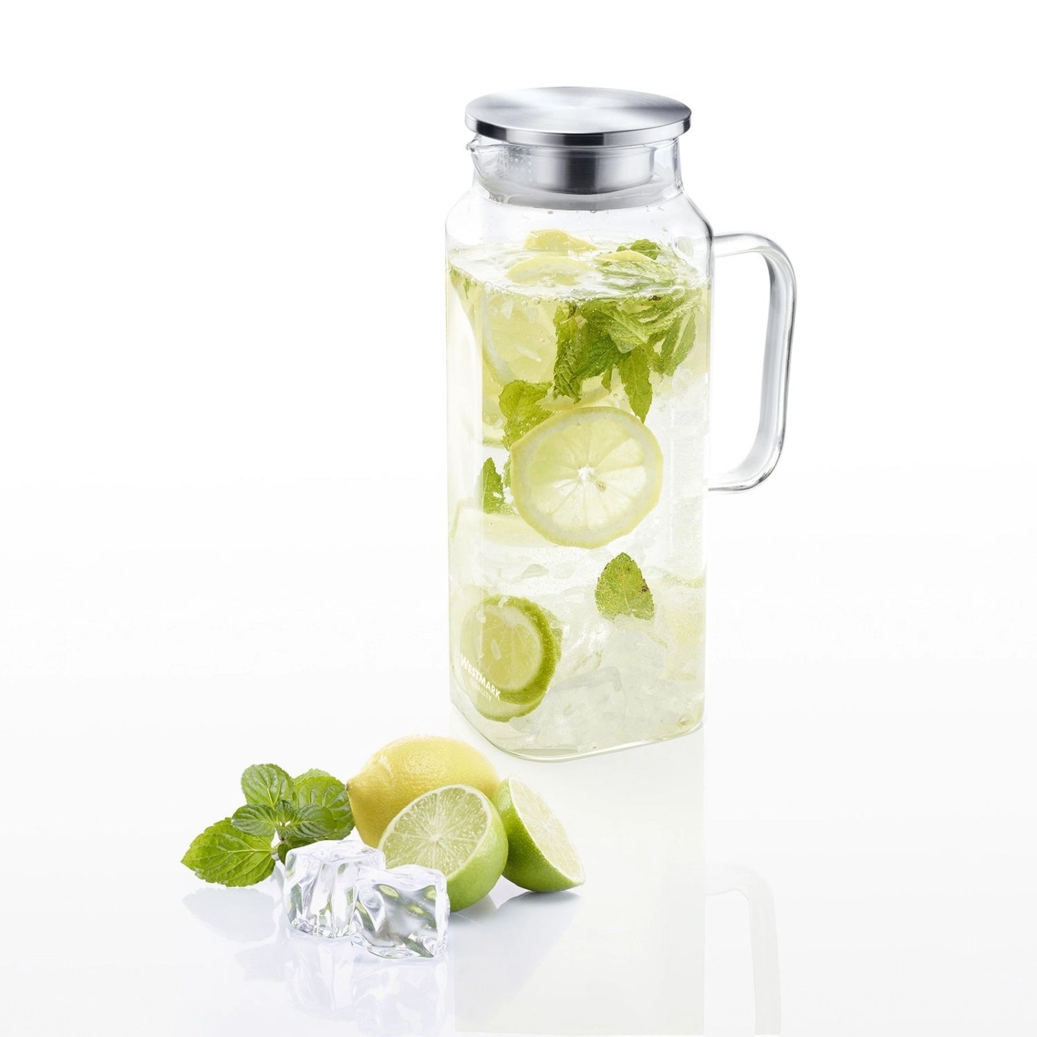 Elegante Wasserkaraffe Puro von Westmark, 1.8 l, temperaturbeständig, ideal für heiße und kalte Getränke, modernes Design für jeden Tisch.
