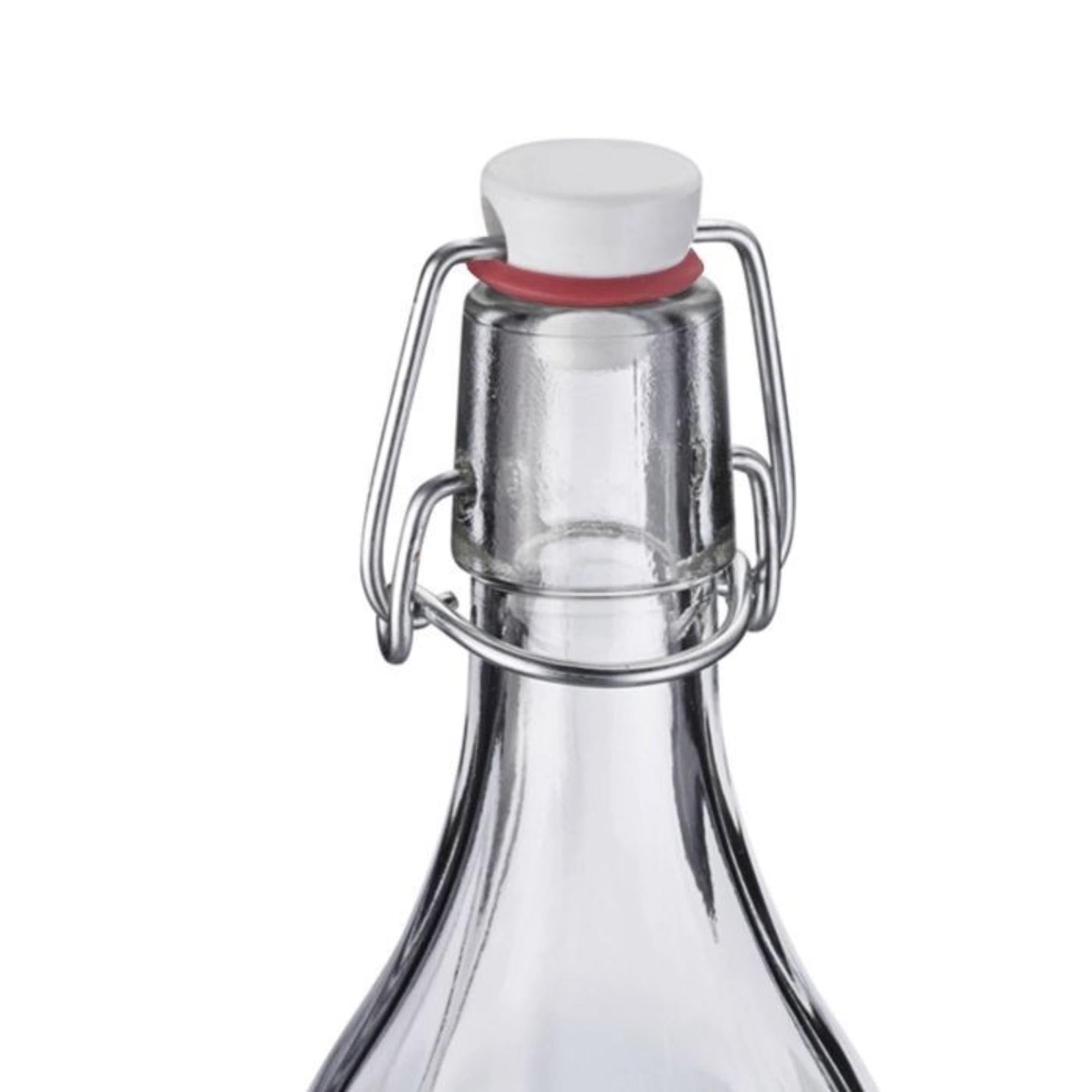 Elegante 1-Liter-Mehrkantflasche mit Bügelverschluss von Westmark, perfekt für Getränke, langlebig und praktisch.