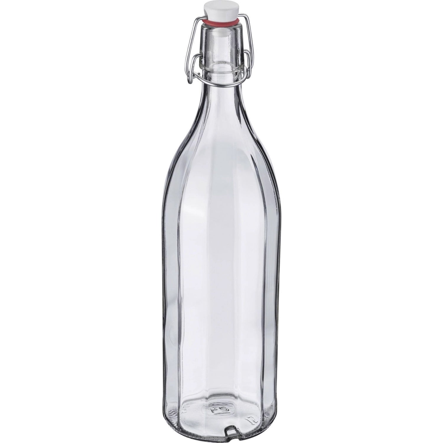 Elegante mehrkantige Bügelverschlussflasche von Westmark, 1 l, ideal für die sichere und ansprechende Lagerung von Getränken.
