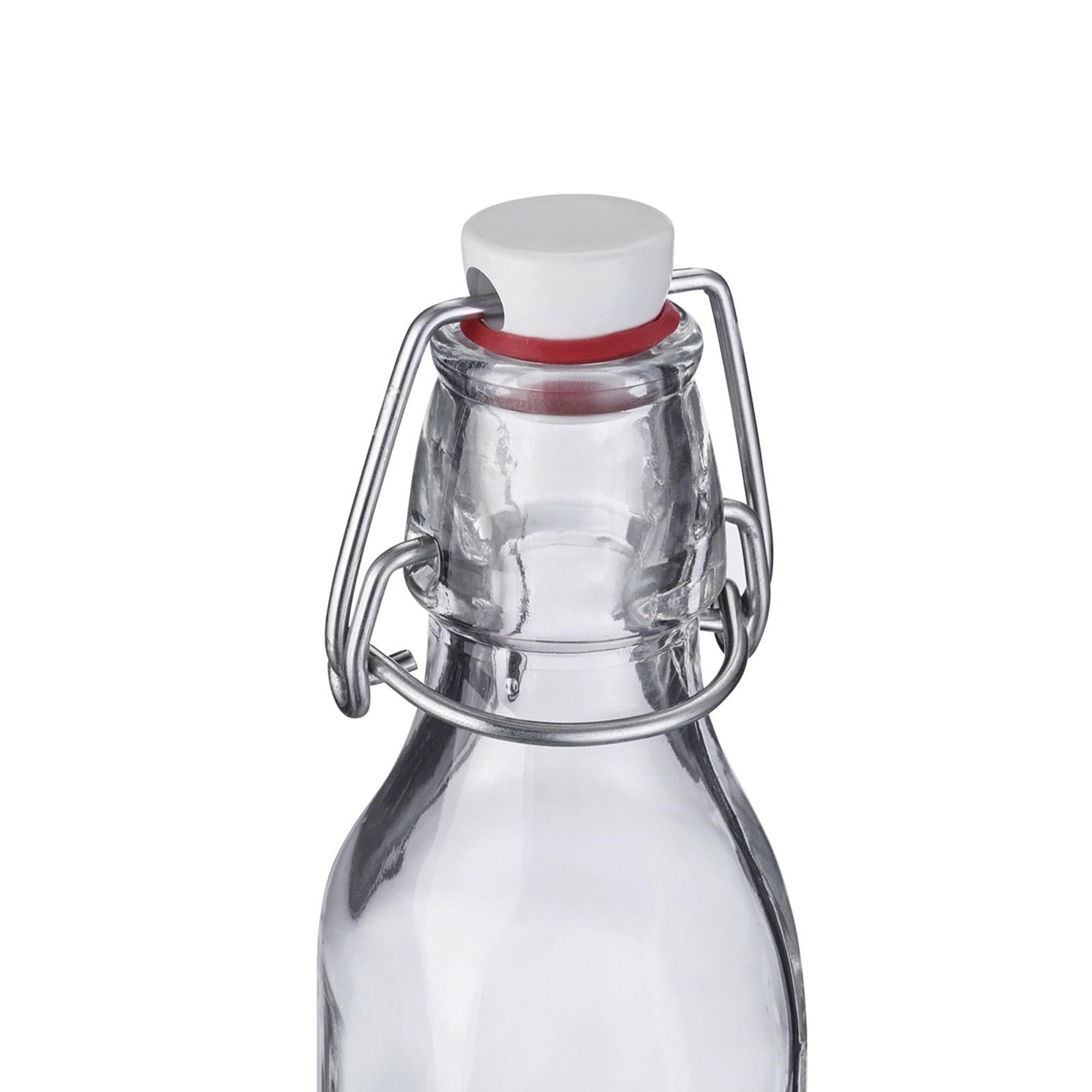 Eckige Bügelverschlussflasche, 125ml, ideal für Flüssigkeiten, von Westmark. Praktisch, stilvoll und vielseitig einsetzbar.
