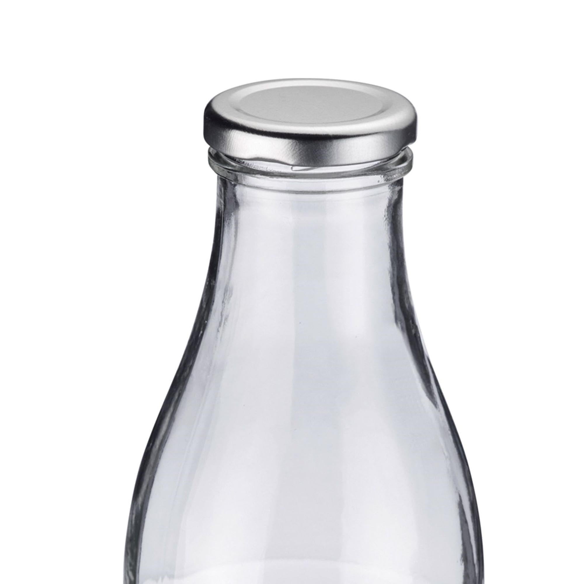 Runde 1-Liter-Flasche von Westmark, ideal für Milch und Saft, praktisch und stilvoll für den täglichen Gebrauch.