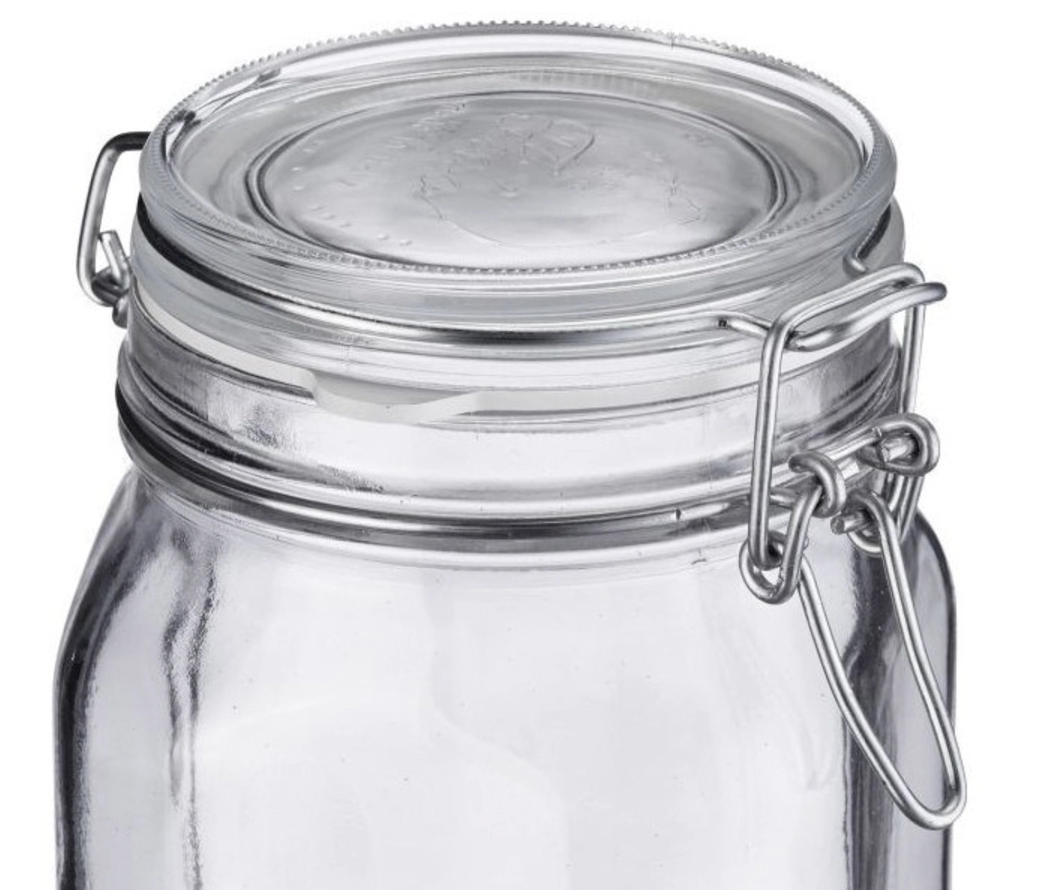 Praktisches 2L Drahtbügelglas von Westmark, perfekt für die Lagerung von Lebensmitteln und zum Einmachen, mit einem Durchmesser von 90 mm.